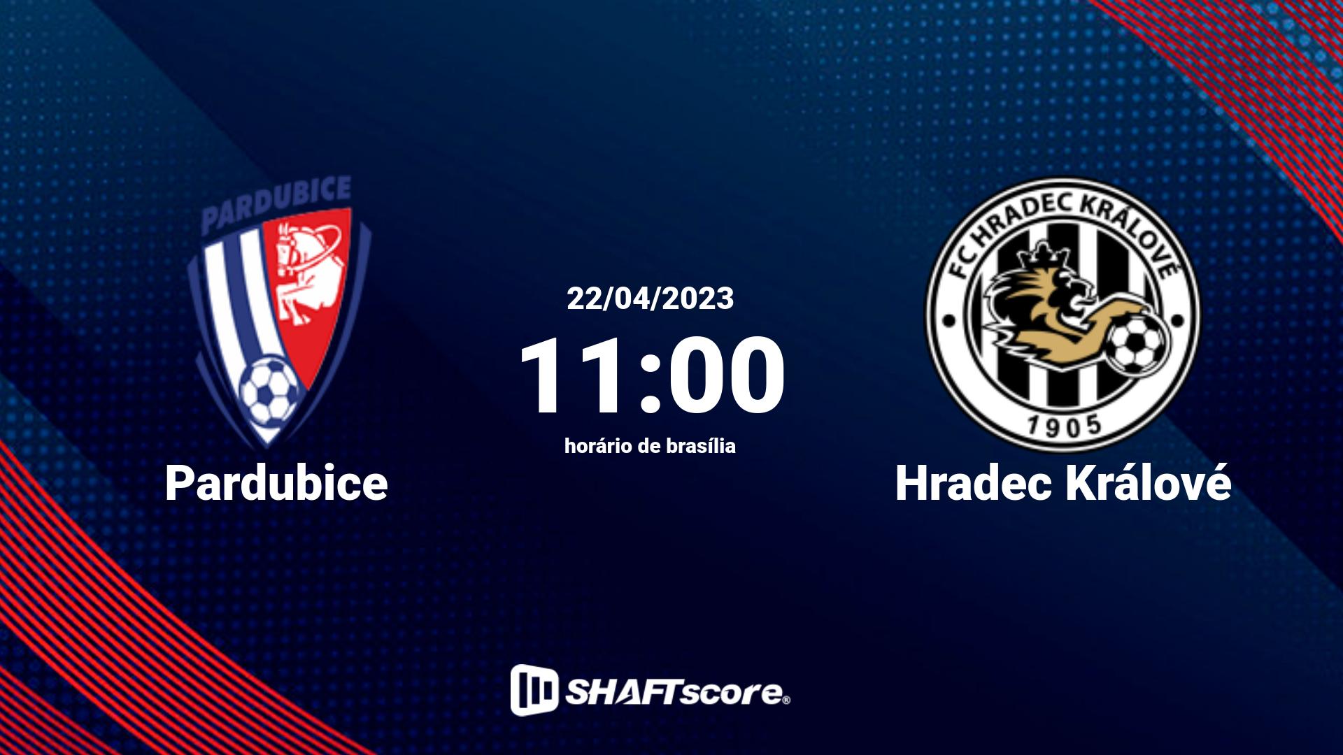 Estatísticas do jogo Pardubice vs Hradec Králové 22.04 11:00