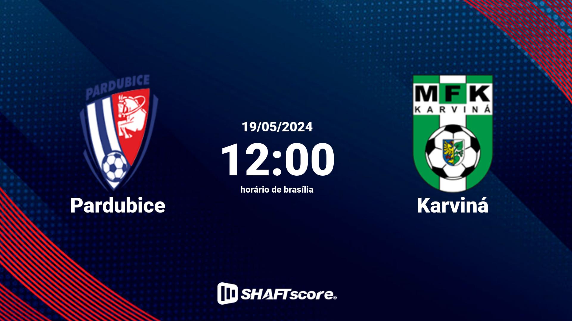 Estatísticas do jogo Pardubice vs Karviná 19.05 12:00