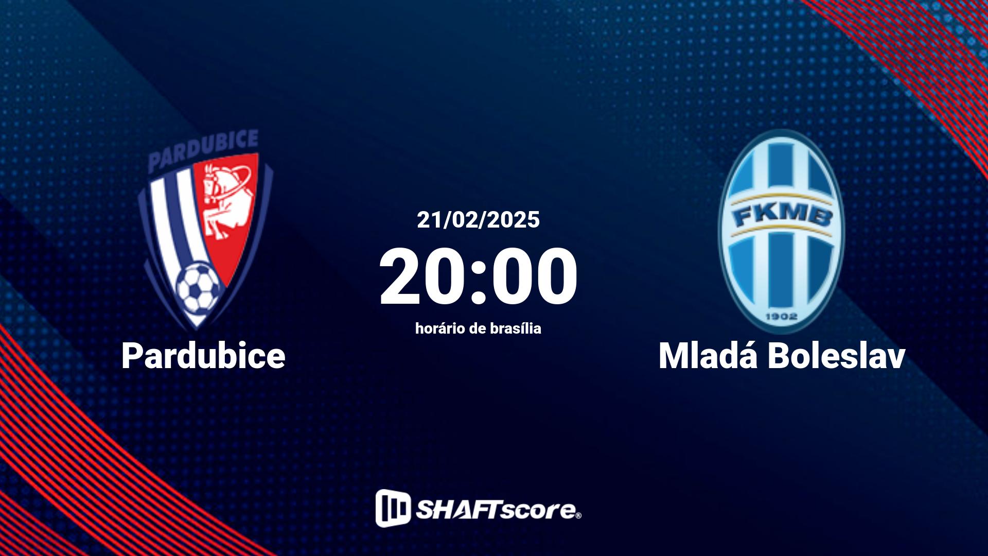 Estatísticas do jogo Pardubice vs Mladá Boleslav 21.02 20:00