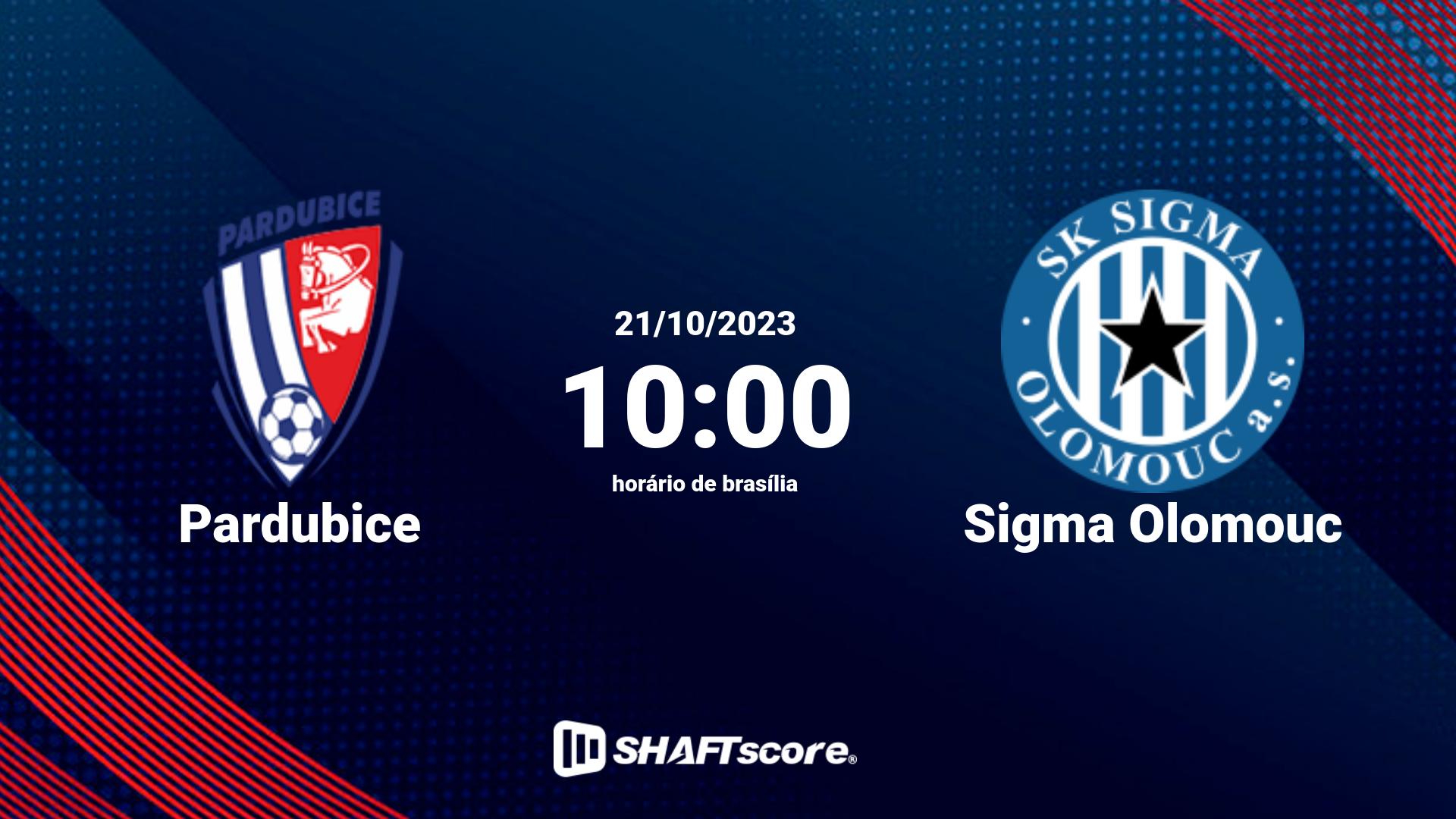 Estatísticas do jogo Pardubice vs Sigma Olomouc 21.10 10:00