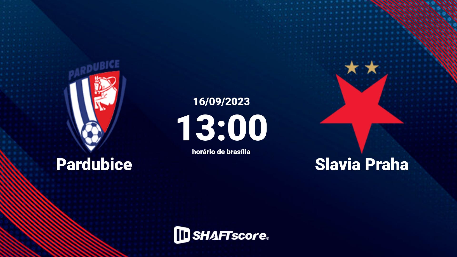 Estatísticas do jogo Pardubice vs Slavia Praha 16.09 13:00