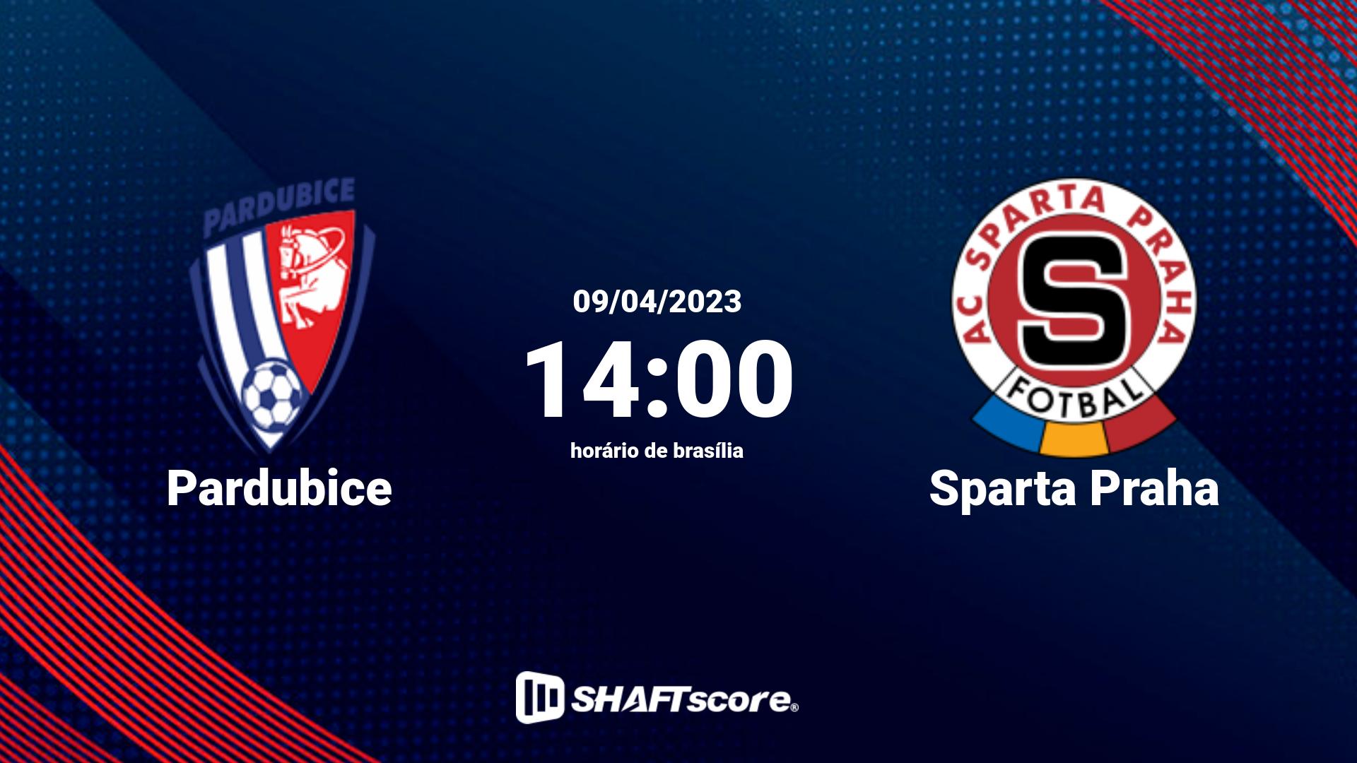 Estatísticas do jogo Pardubice vs Sparta Praha 09.04 14:00