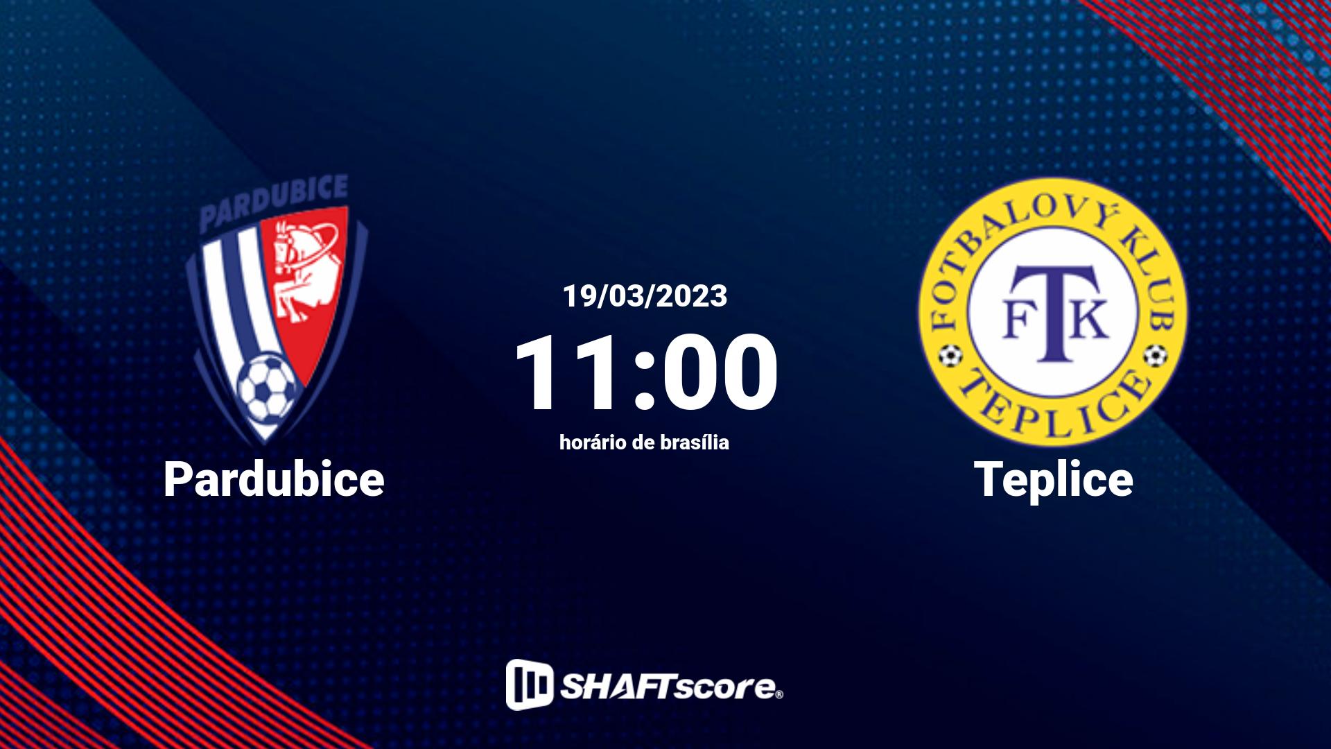 Estatísticas do jogo Pardubice vs Teplice 19.03 11:00