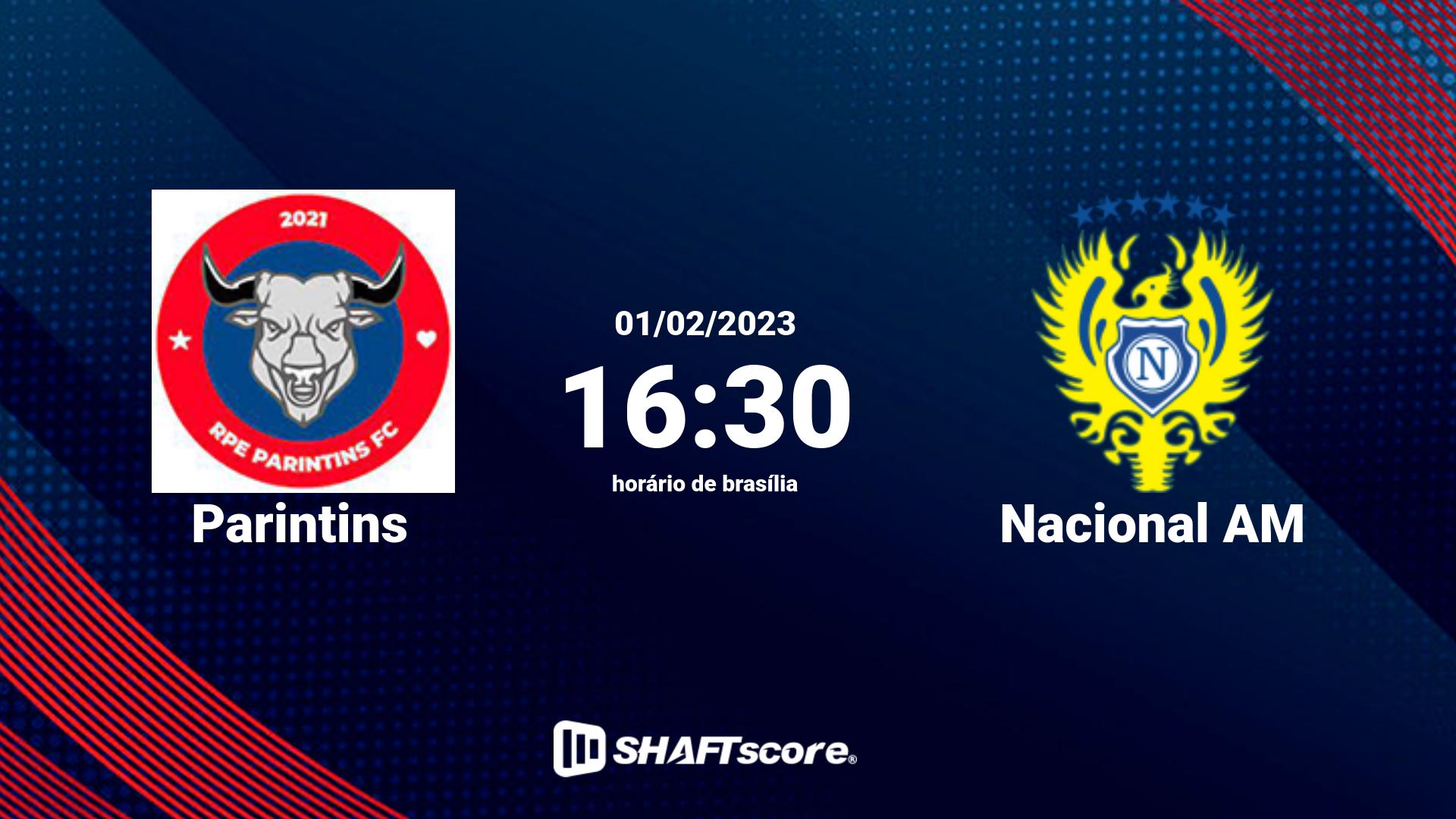 Estatísticas do jogo Parintins vs Nacional AM 01.02 16:30