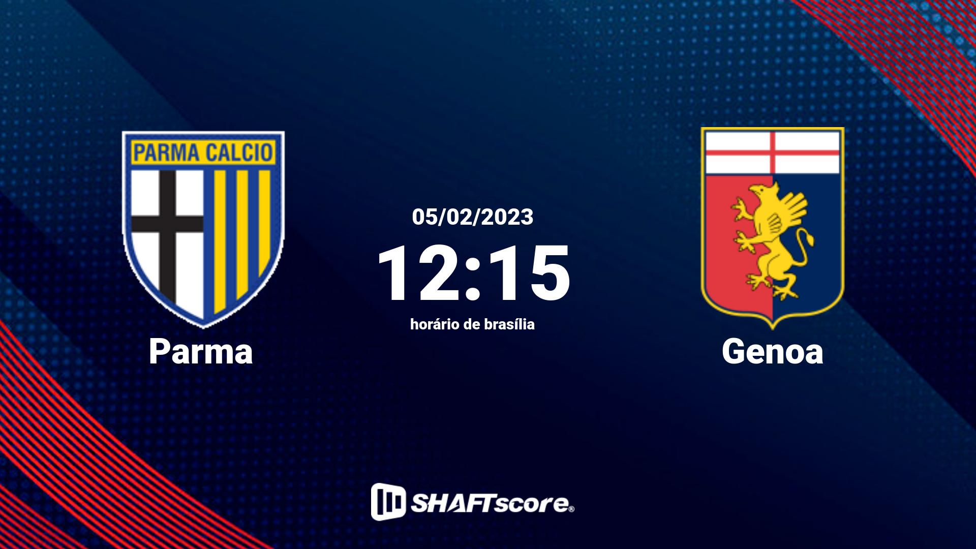 Estatísticas do jogo Parma vs Genoa 05.02 12:15