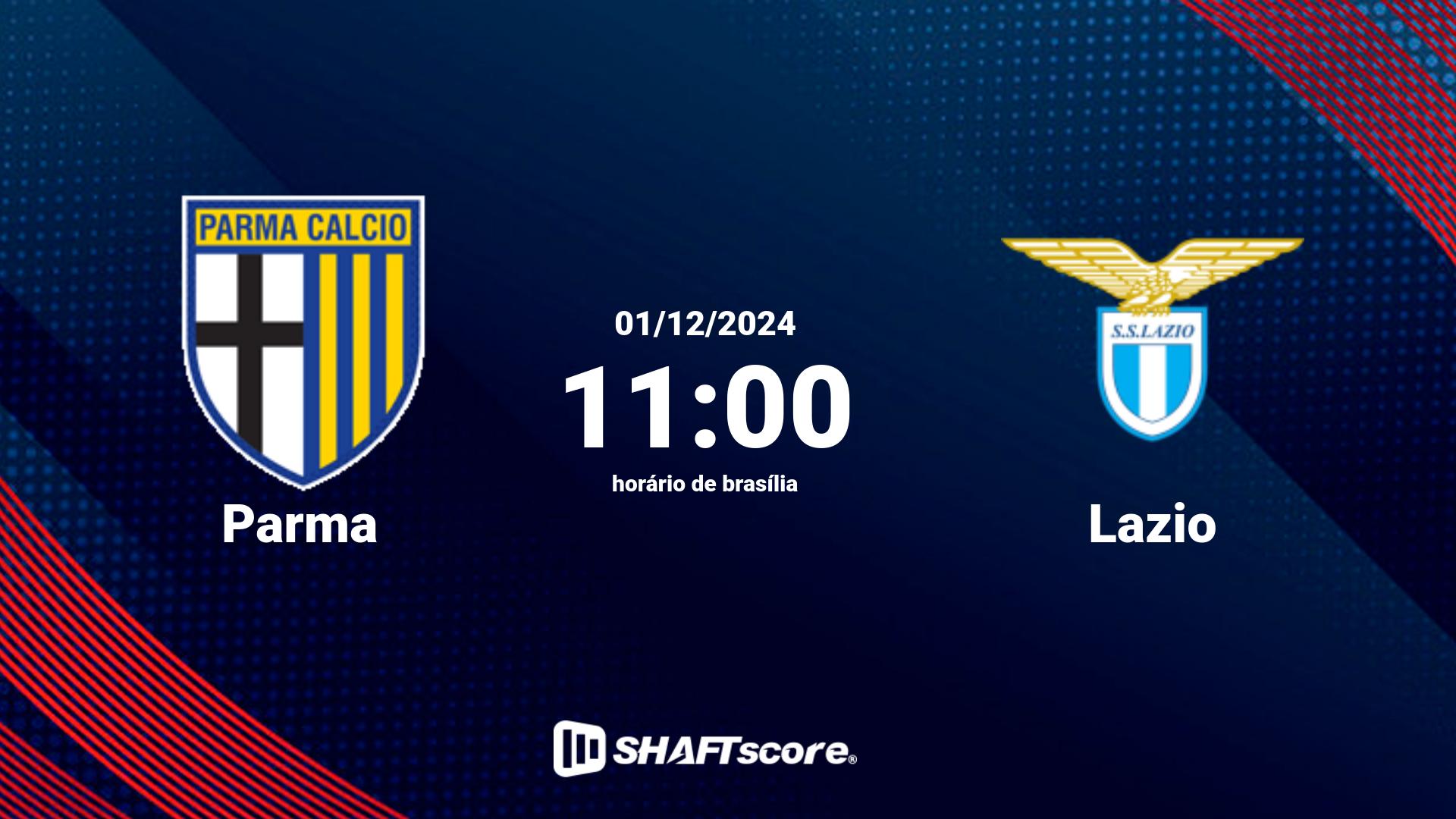 Estatísticas do jogo Parma vs Lazio 01.12 11:00