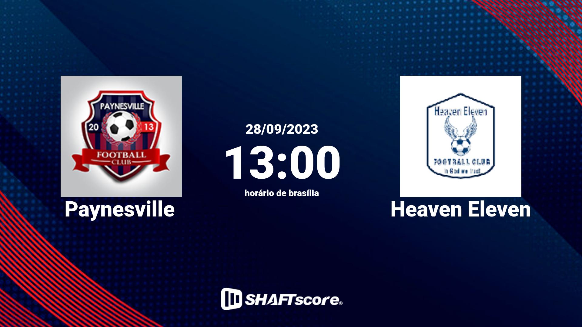 Estatísticas do jogo Paynesville vs Heaven Eleven 28.09 13:00