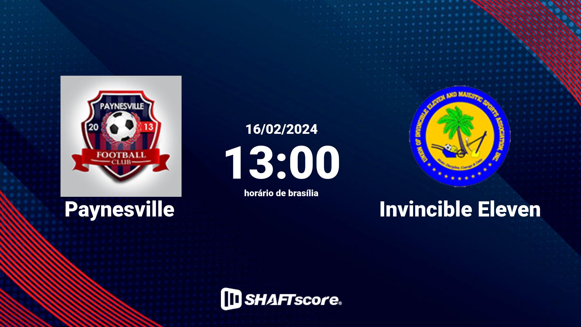 Estatísticas do jogo Paynesville vs Invincible Eleven 16.02 13:00