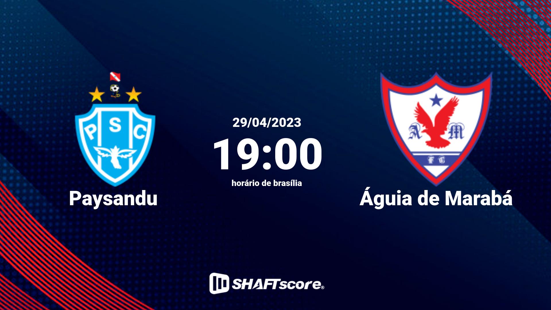 Estatísticas do jogo Paysandu vs Águia de Marabá 29.04 19:00