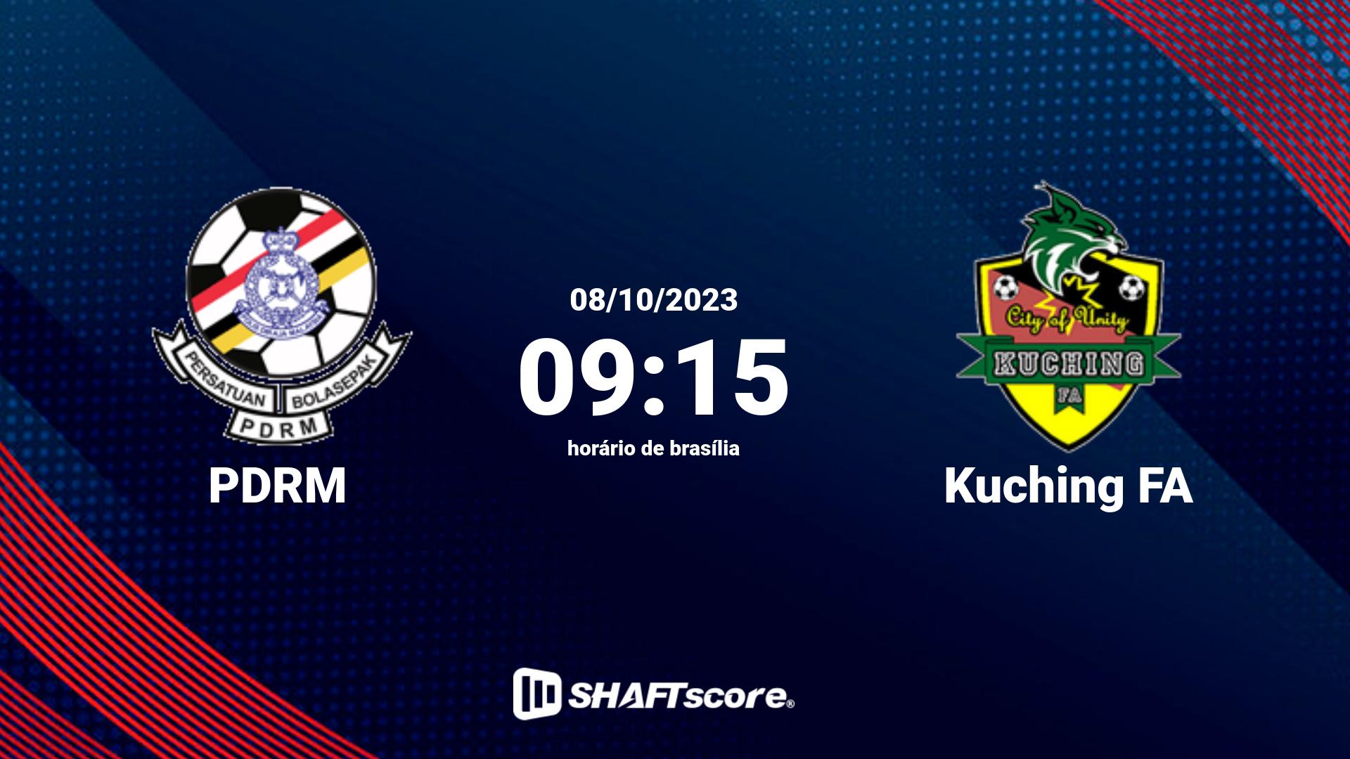 Estatísticas do jogo PDRM vs Kuching FA 08.10 09:15