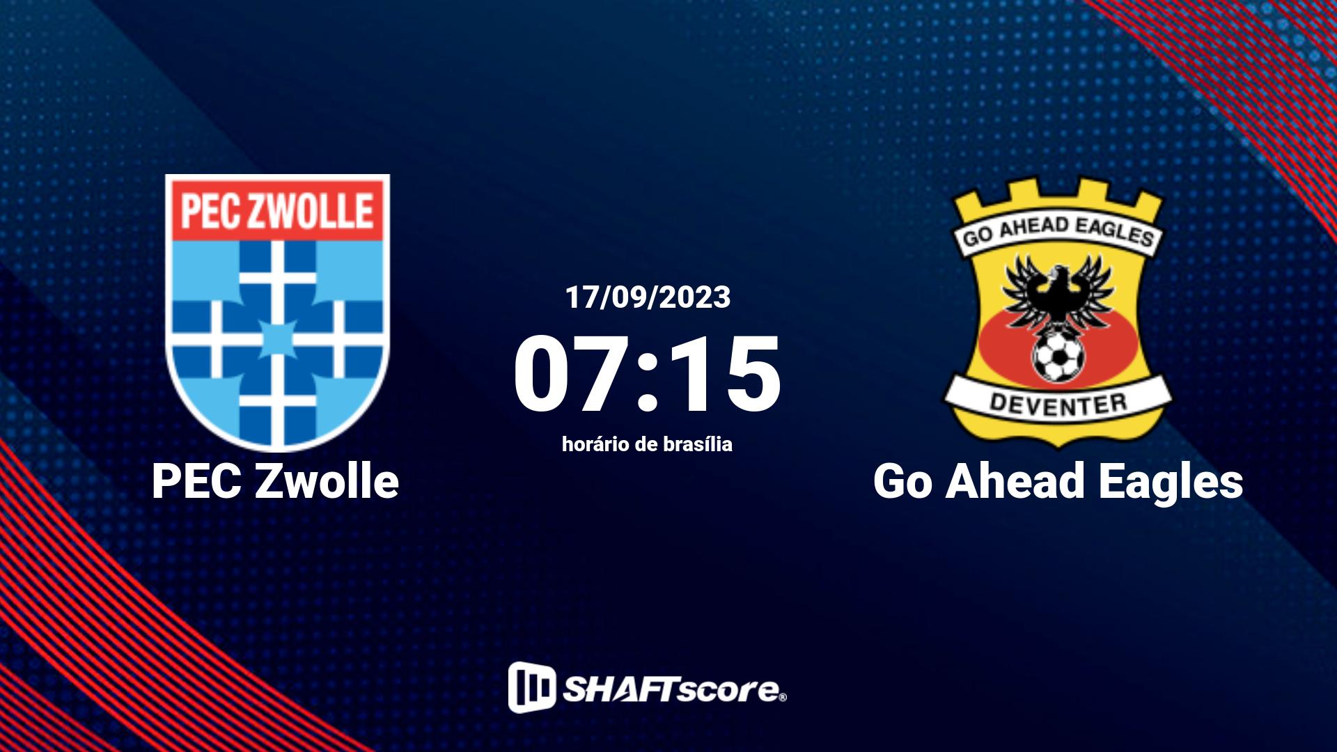 Estatísticas do jogo PEC Zwolle vs Go Ahead Eagles 17.09 07:15