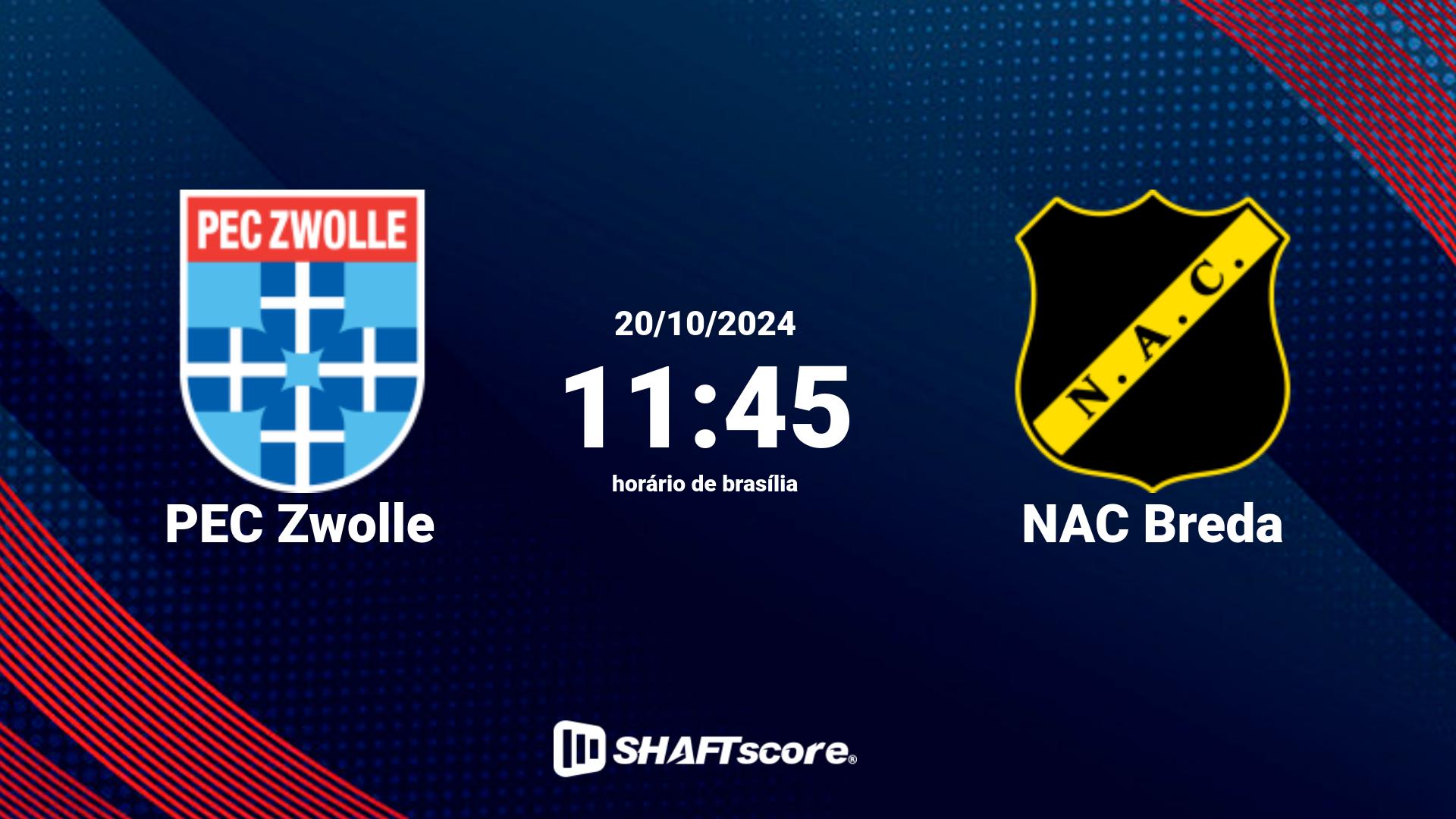 Estatísticas do jogo PEC Zwolle vs NAC Breda 20.10 11:45