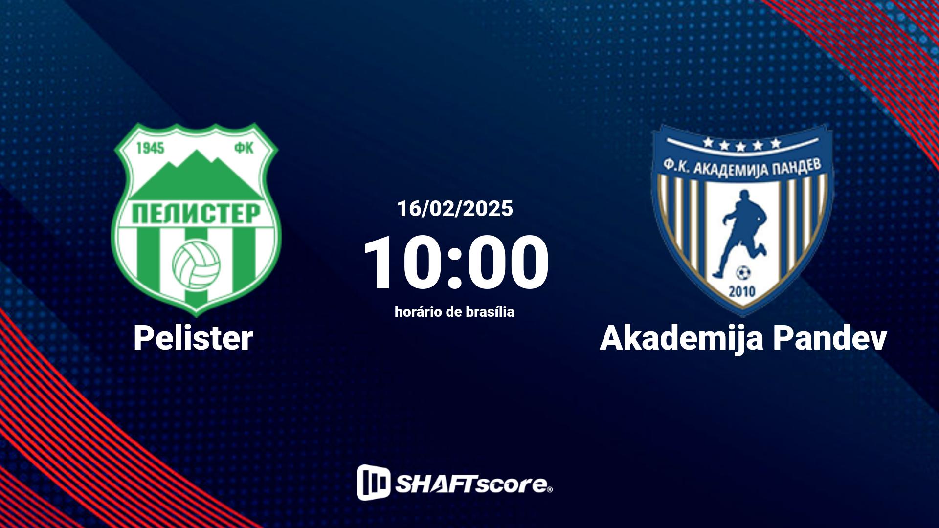 Estatísticas do jogo Pelister vs Akademija Pandev 16.02 10:00