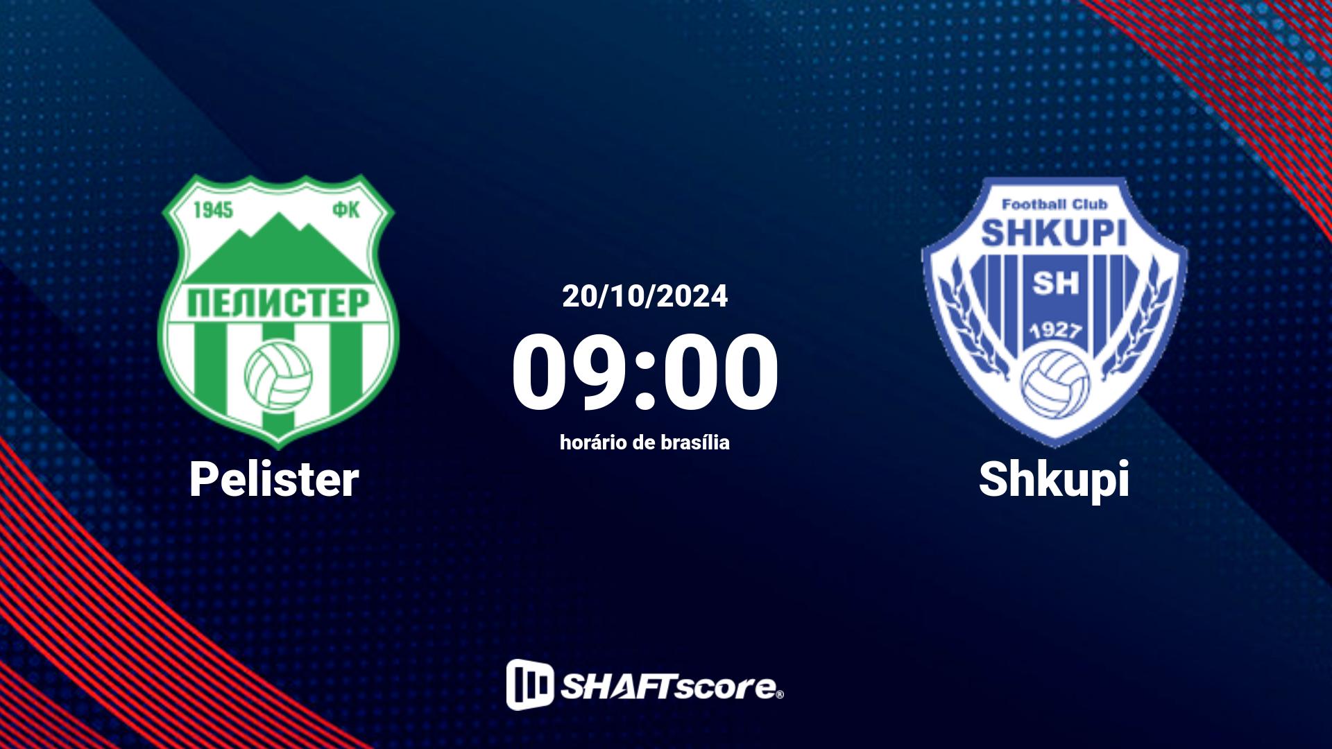 Estatísticas do jogo Pelister vs Shkupi 20.10 09:00