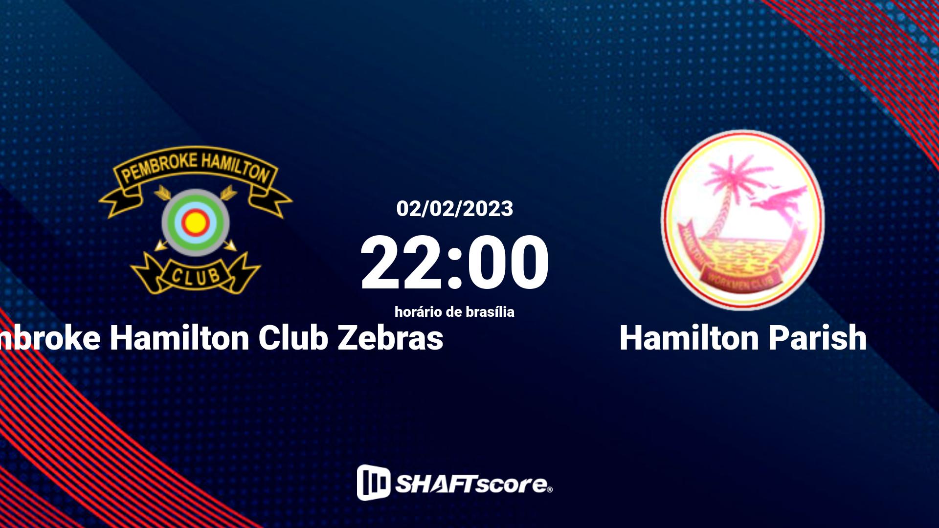 Estatísticas do jogo Pembroke Hamilton Club Zebras vs Hamilton Parish 02.02 22:00