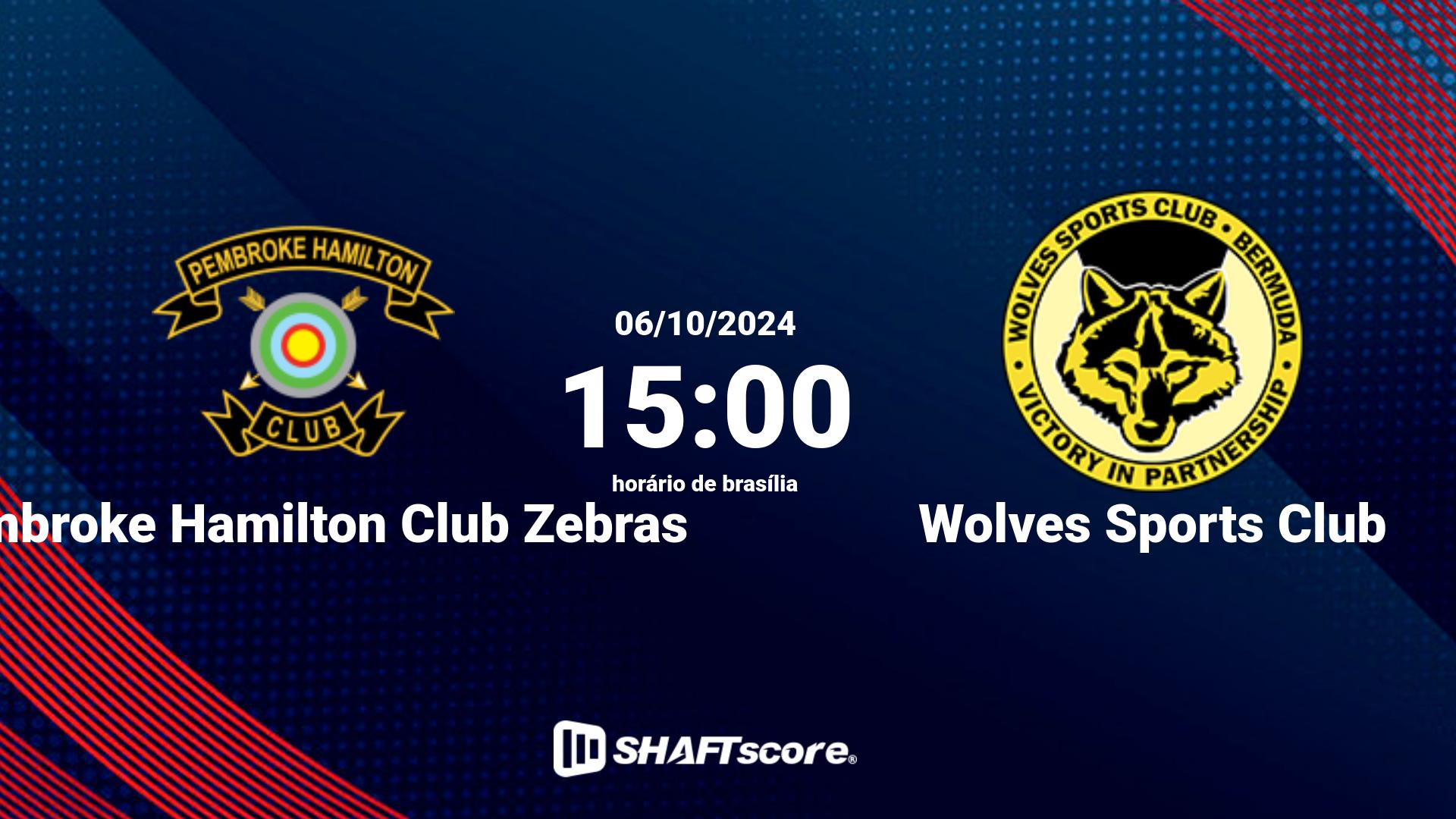 Estatísticas do jogo Pembroke Hamilton Club Zebras vs Wolves Sports Club 06.10 15:00