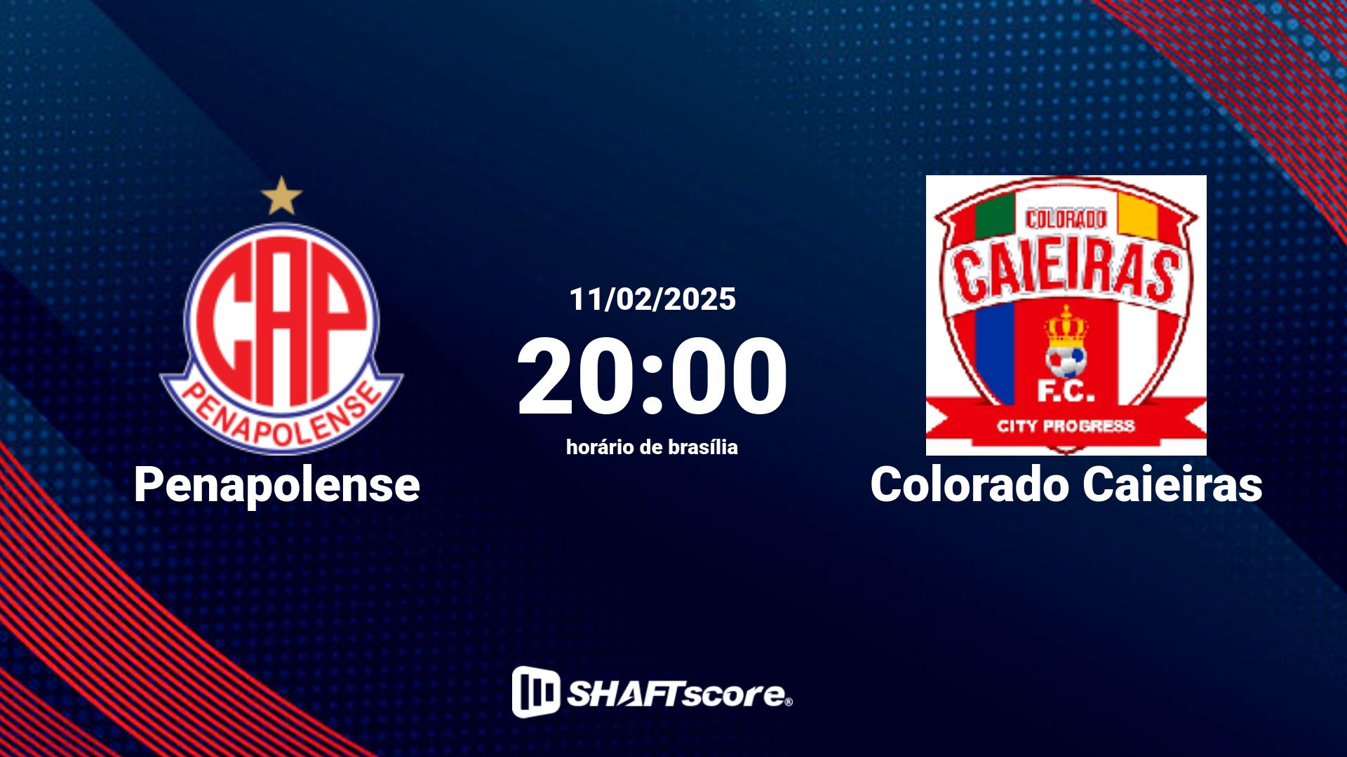 Estatísticas do jogo Penapolense vs Colorado Caieiras 11.02 20:00