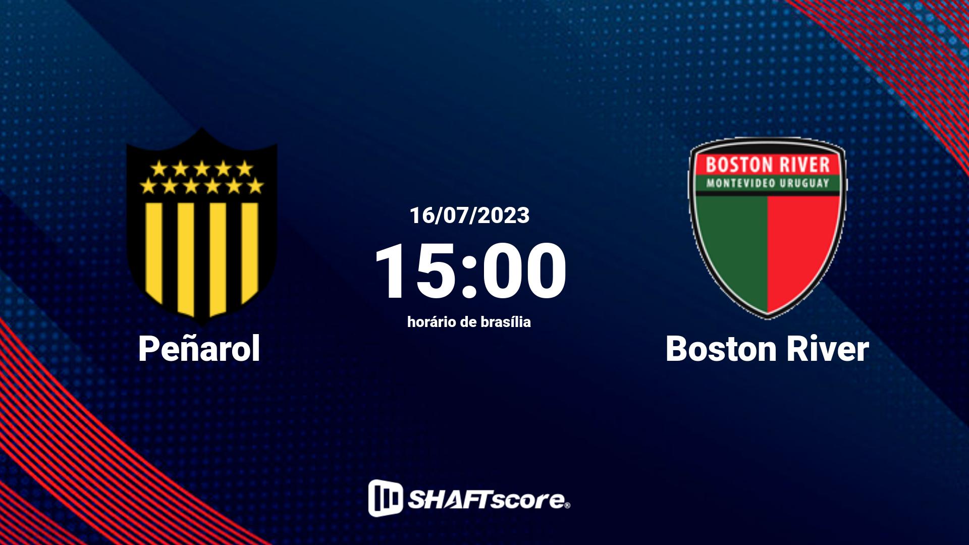 Estatísticas do jogo Peñarol vs Boston River 16.07 15:00