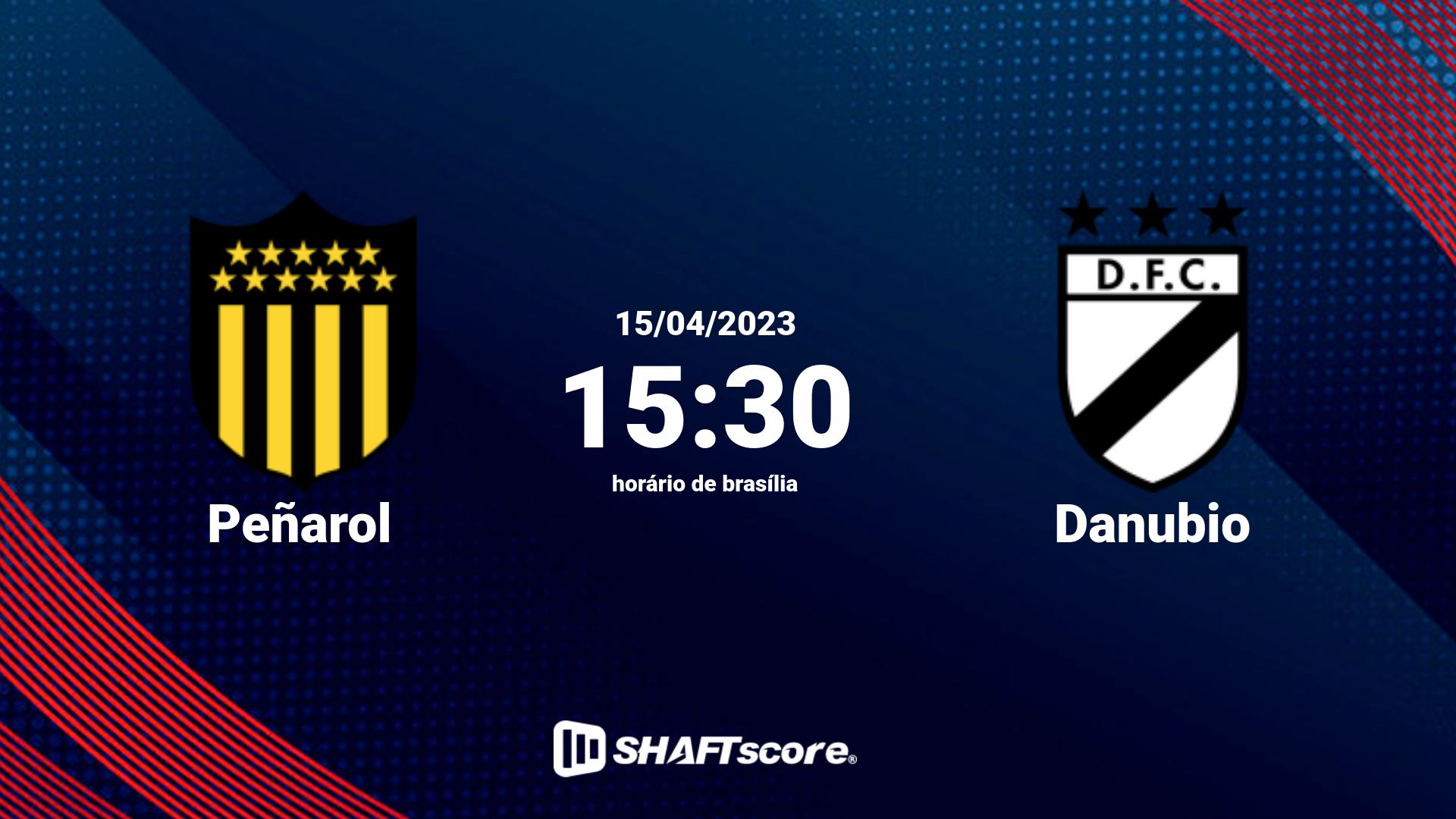 Estatísticas do jogo Peñarol vs Danubio 15.04 15:30