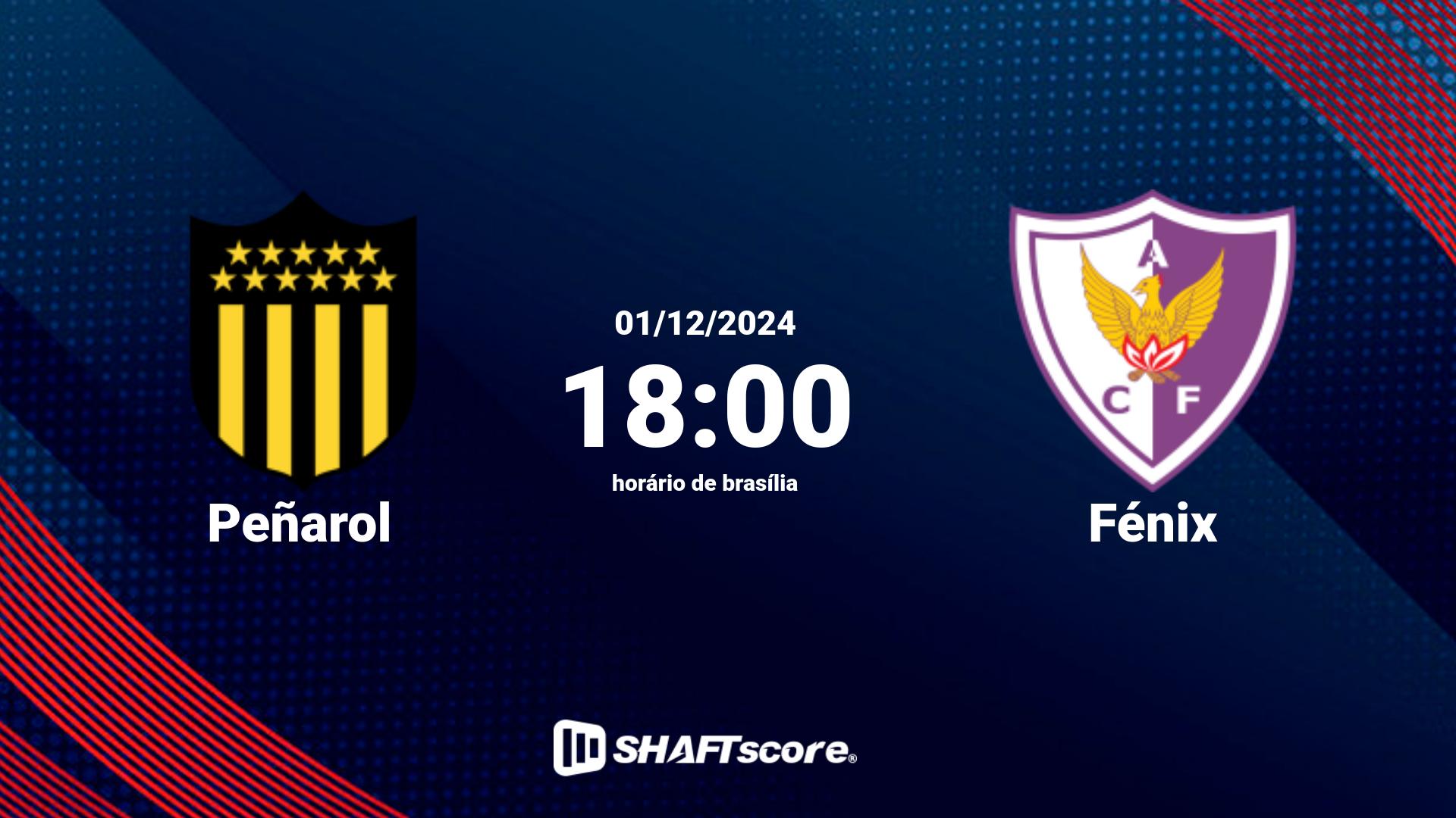 Estatísticas do jogo Peñarol vs Fénix 01.12 18:00