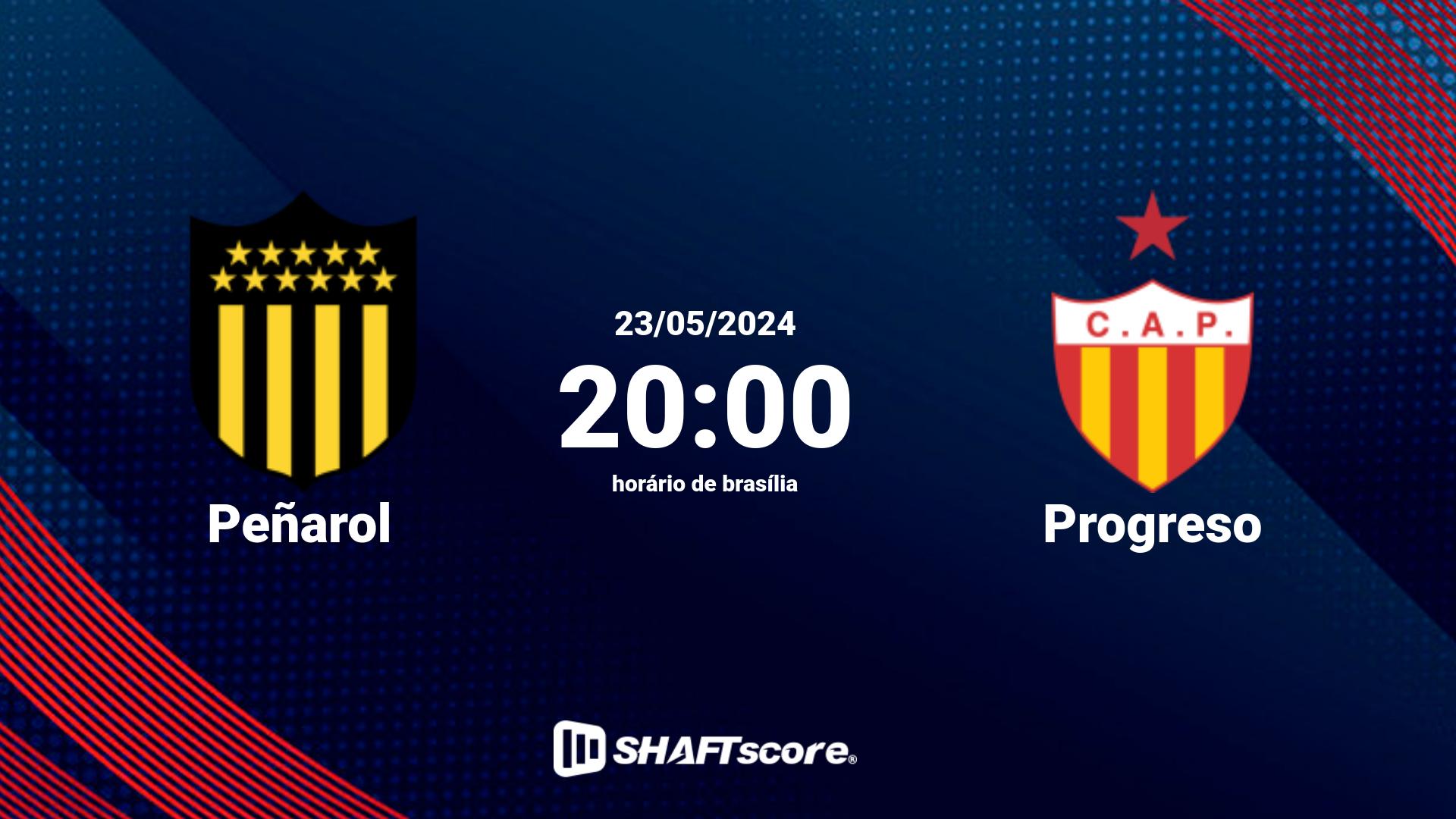 Estatísticas do jogo Peñarol vs Progreso 23.05 20:00