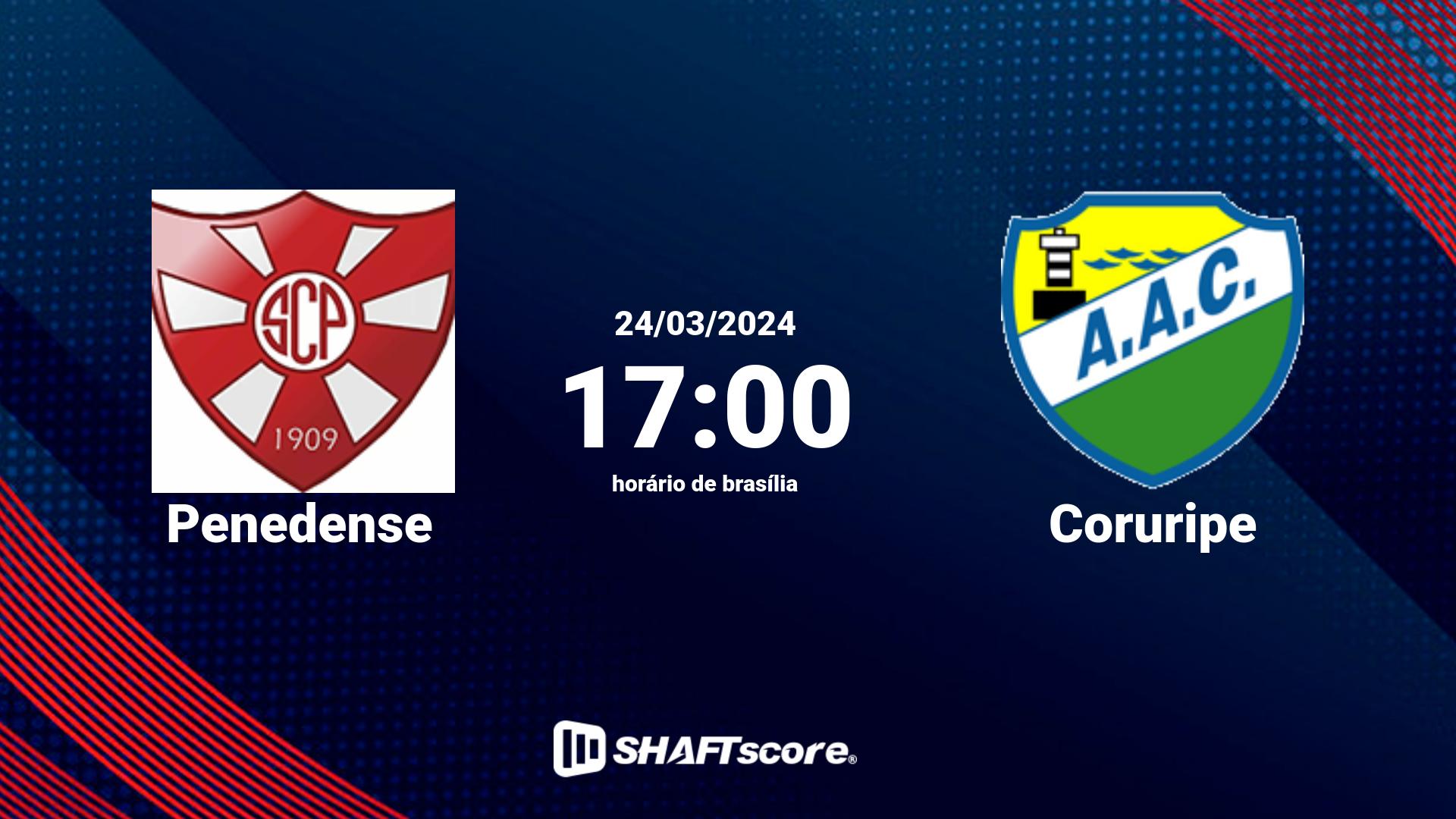 Estatísticas do jogo Penedense vs Coruripe 24.03 17:00