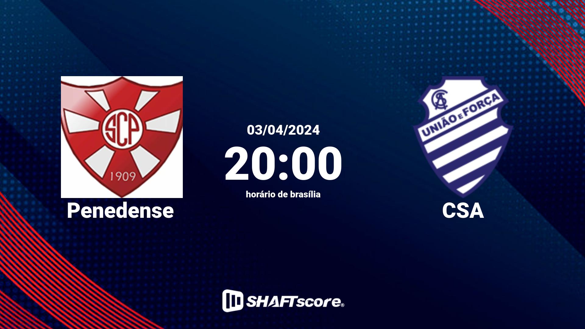 Estatísticas do jogo Penedense vs CSA 03.04 20:00