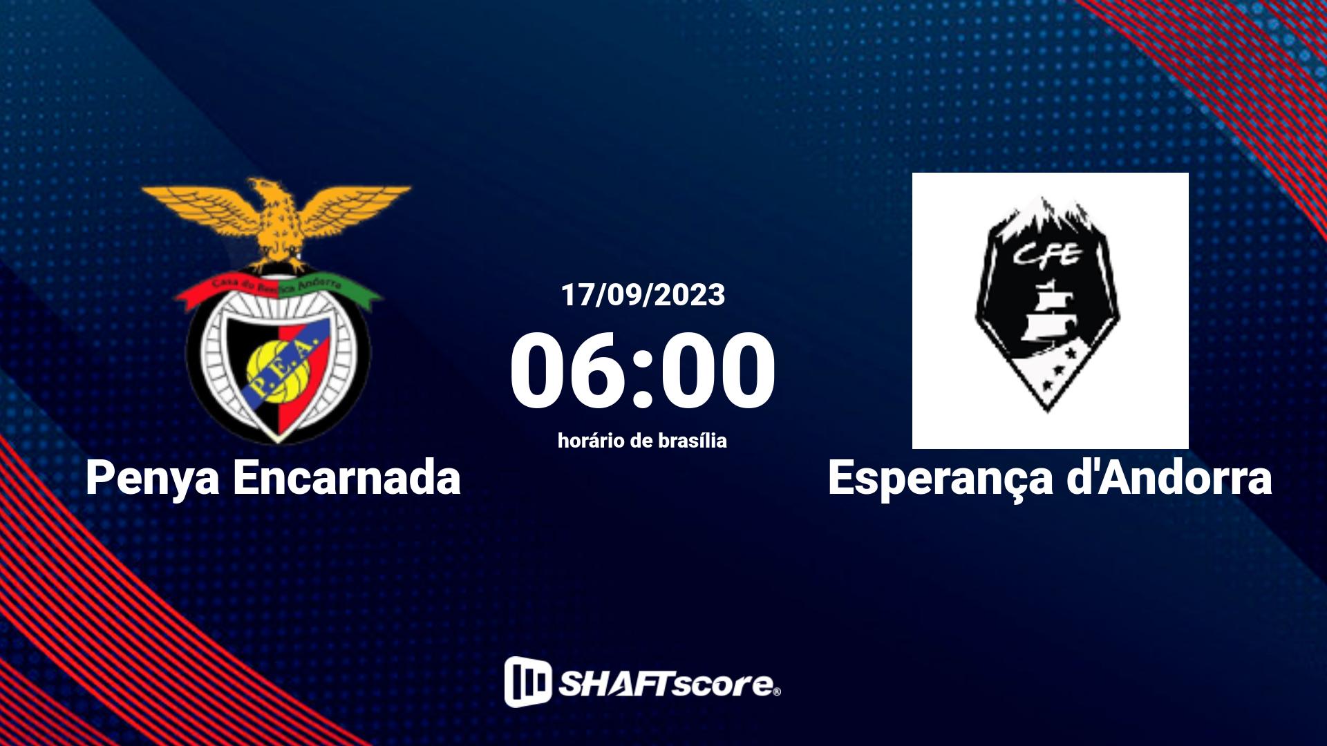 Estatísticas do jogo Penya Encarnada vs Esperança d'Andorra 17.09 06:00