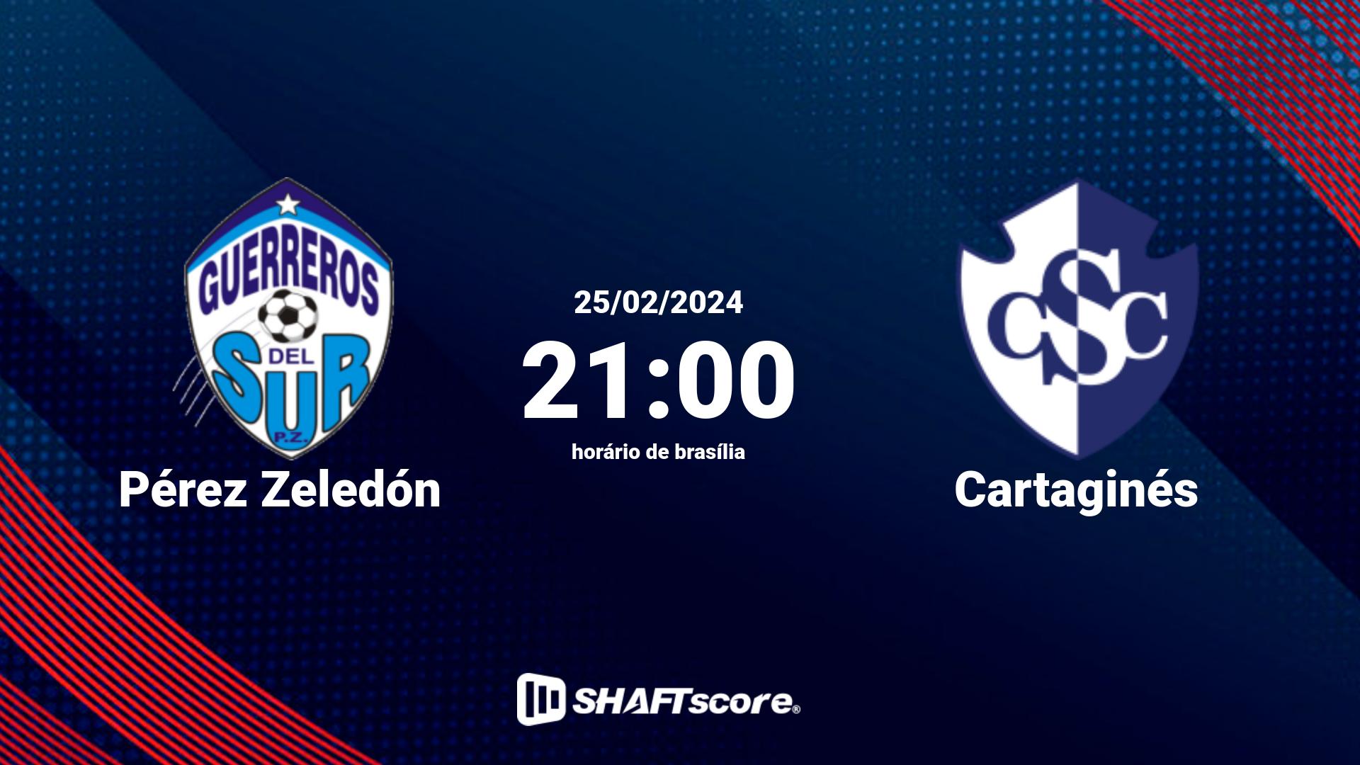 Estatísticas do jogo Pérez Zeledón vs Cartaginés 25.02 21:00