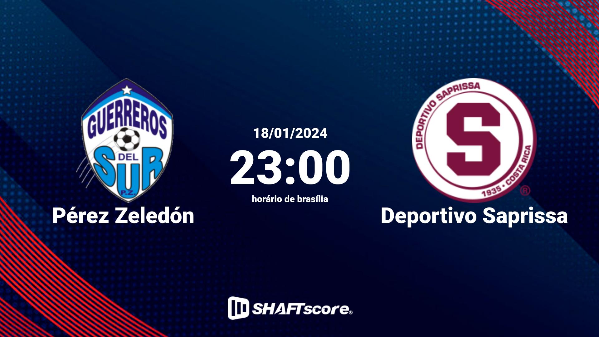 Estatísticas do jogo Pérez Zeledón vs Deportivo Saprissa 18.01 23:00