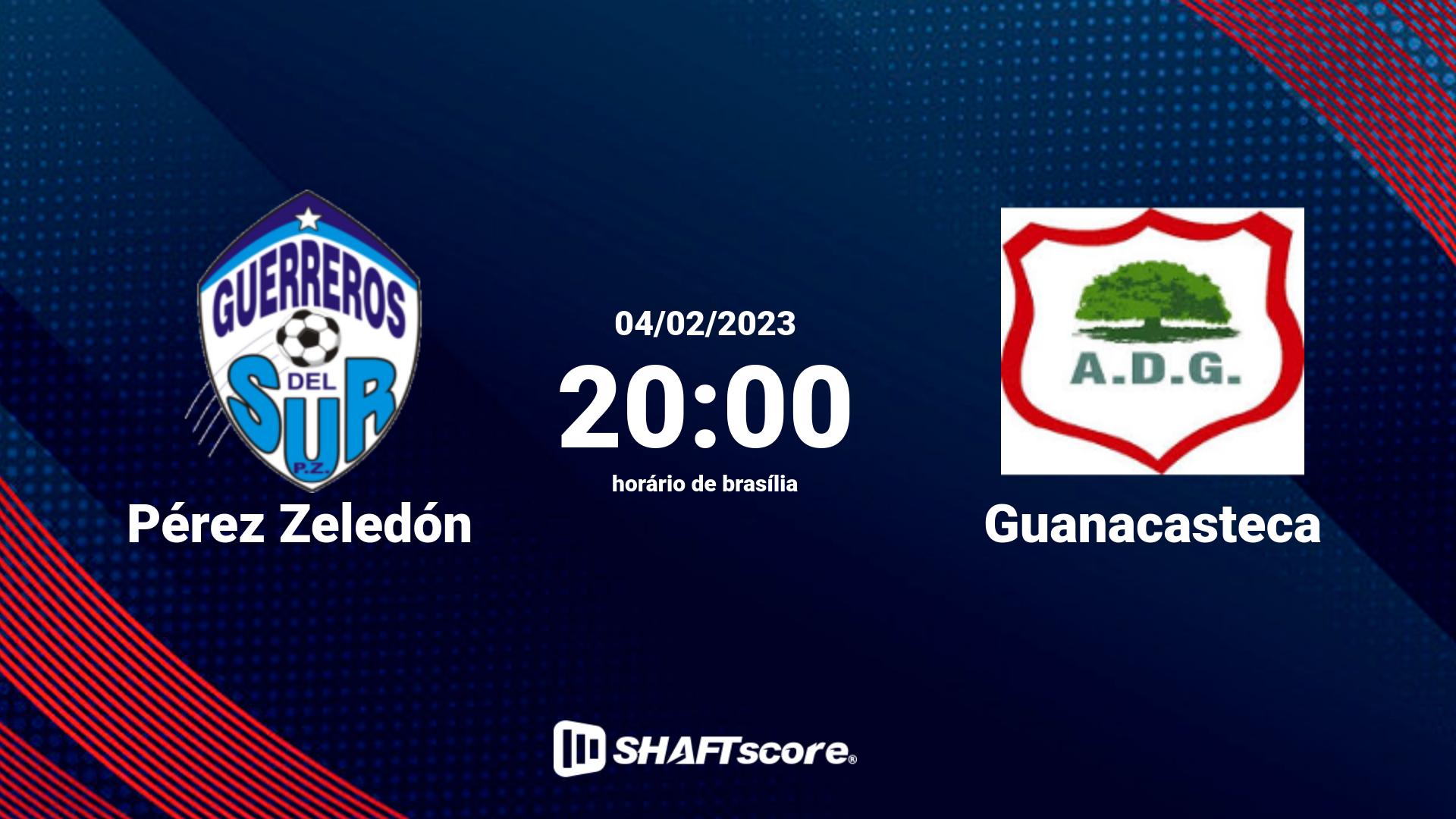 Estatísticas do jogo Pérez Zeledón vs Guanacasteca 04.02 20:00