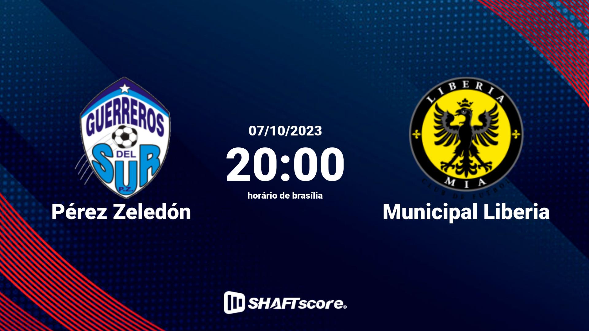 Estatísticas do jogo Pérez Zeledón vs Municipal Liberia 07.10 20:00