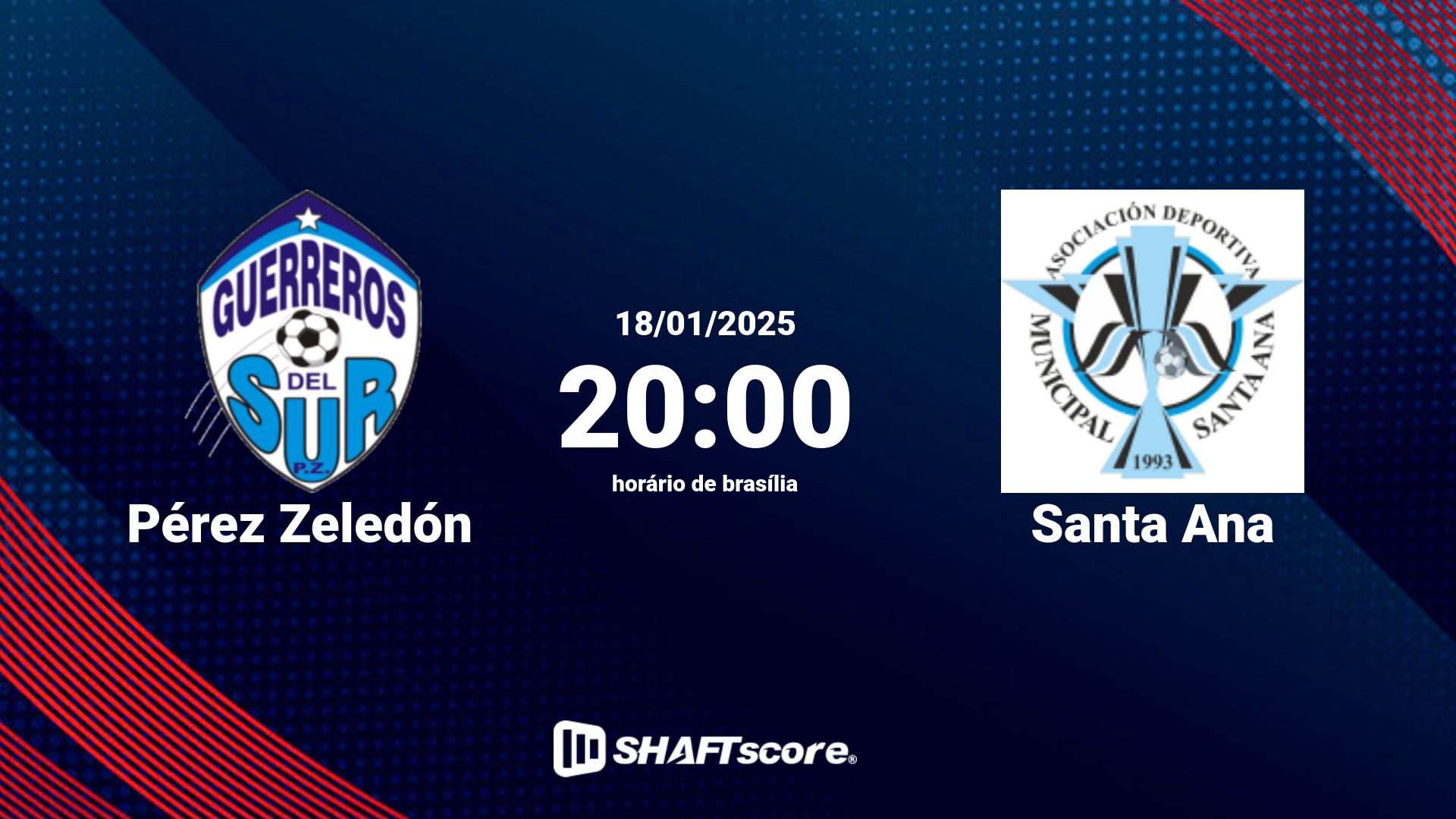 Estatísticas do jogo Pérez Zeledón vs Santa Ana 18.01 20:00