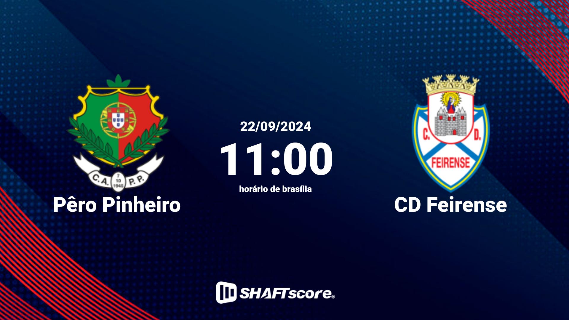 Estatísticas do jogo Pêro Pinheiro vs CD Feirense 22.09 11:00