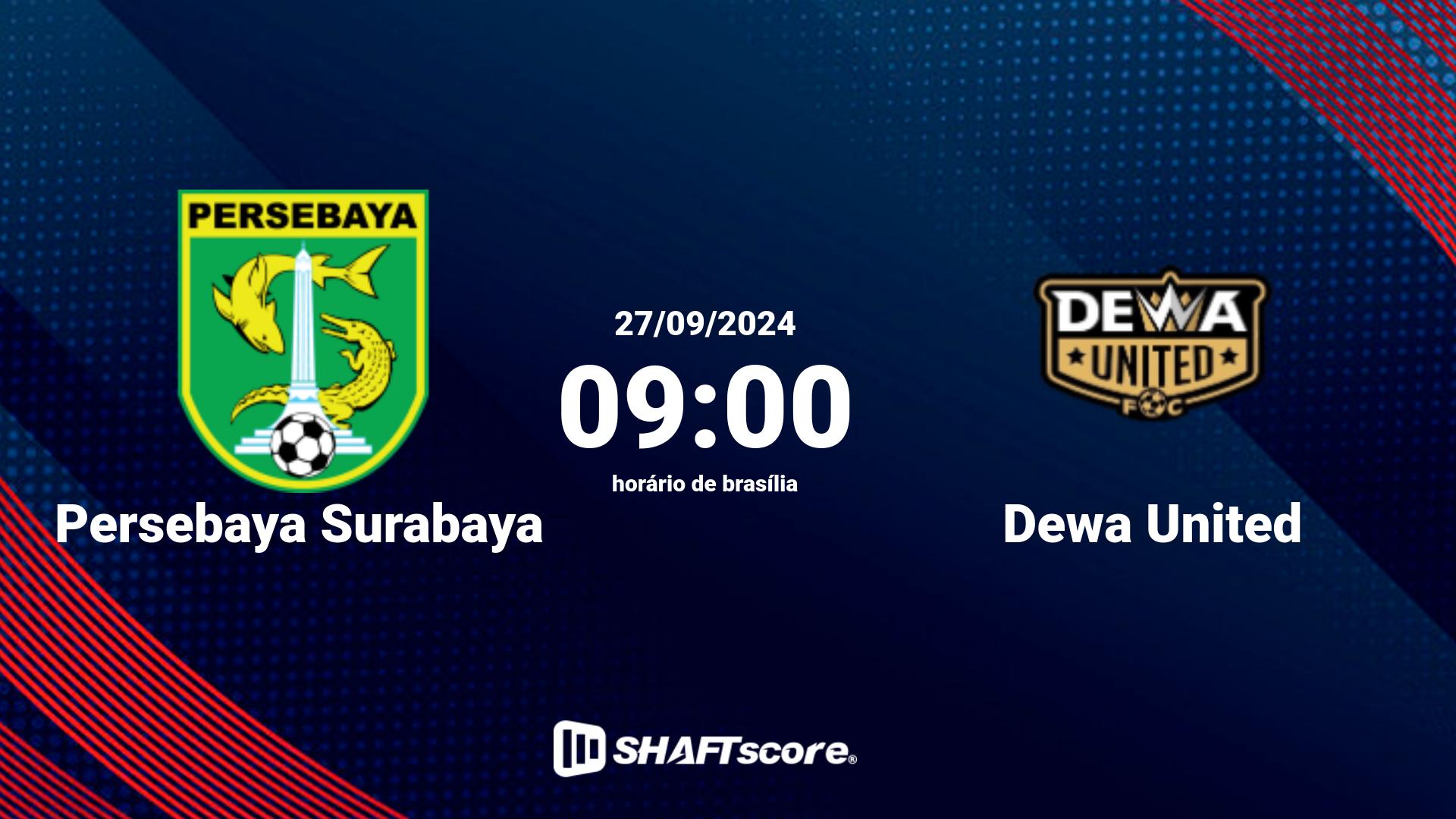 Estatísticas do jogo Persebaya Surabaya vs Dewa United 27.09 09:00