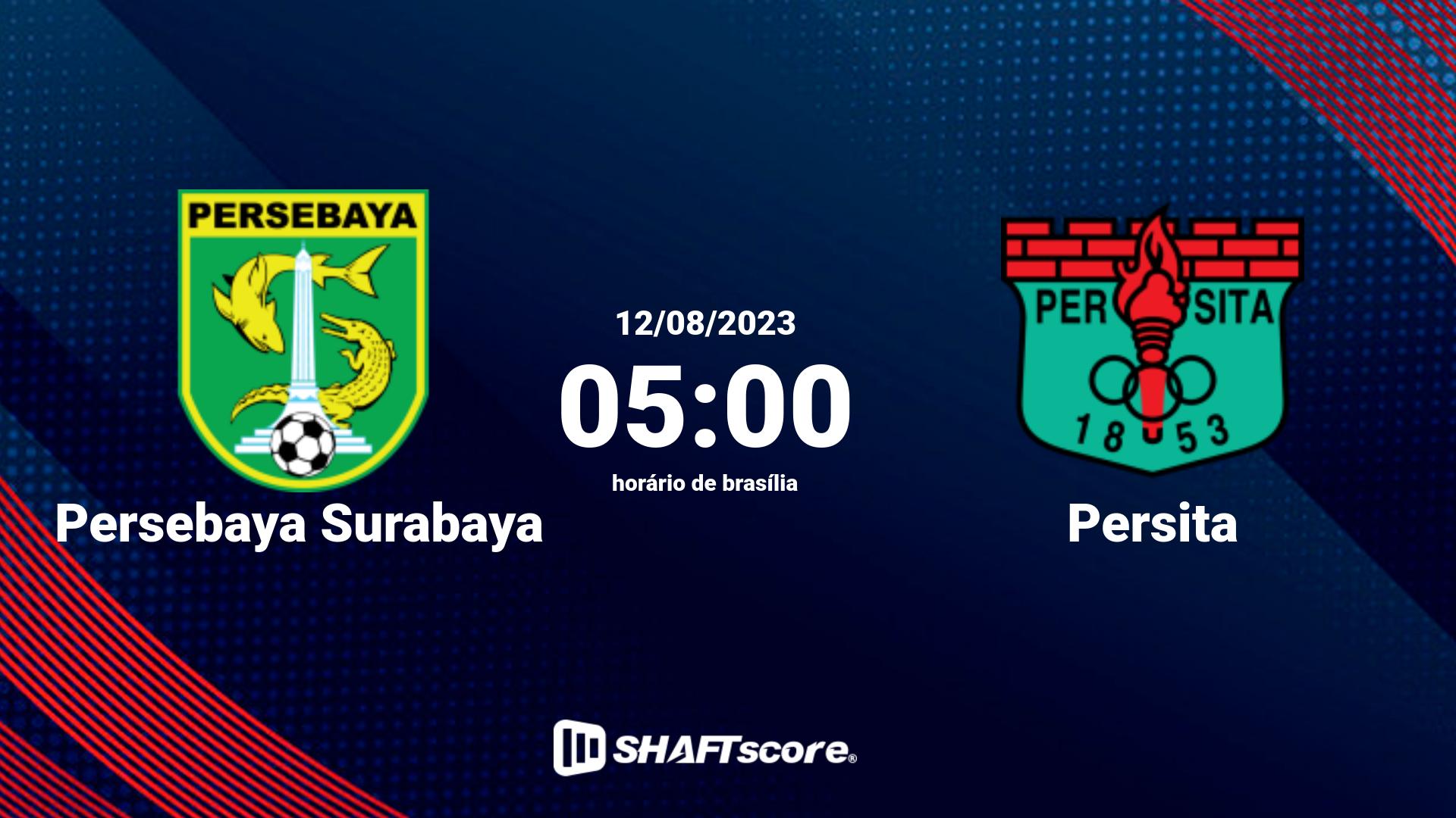 Estatísticas do jogo Persebaya Surabaya vs Persita 12.08 05:00