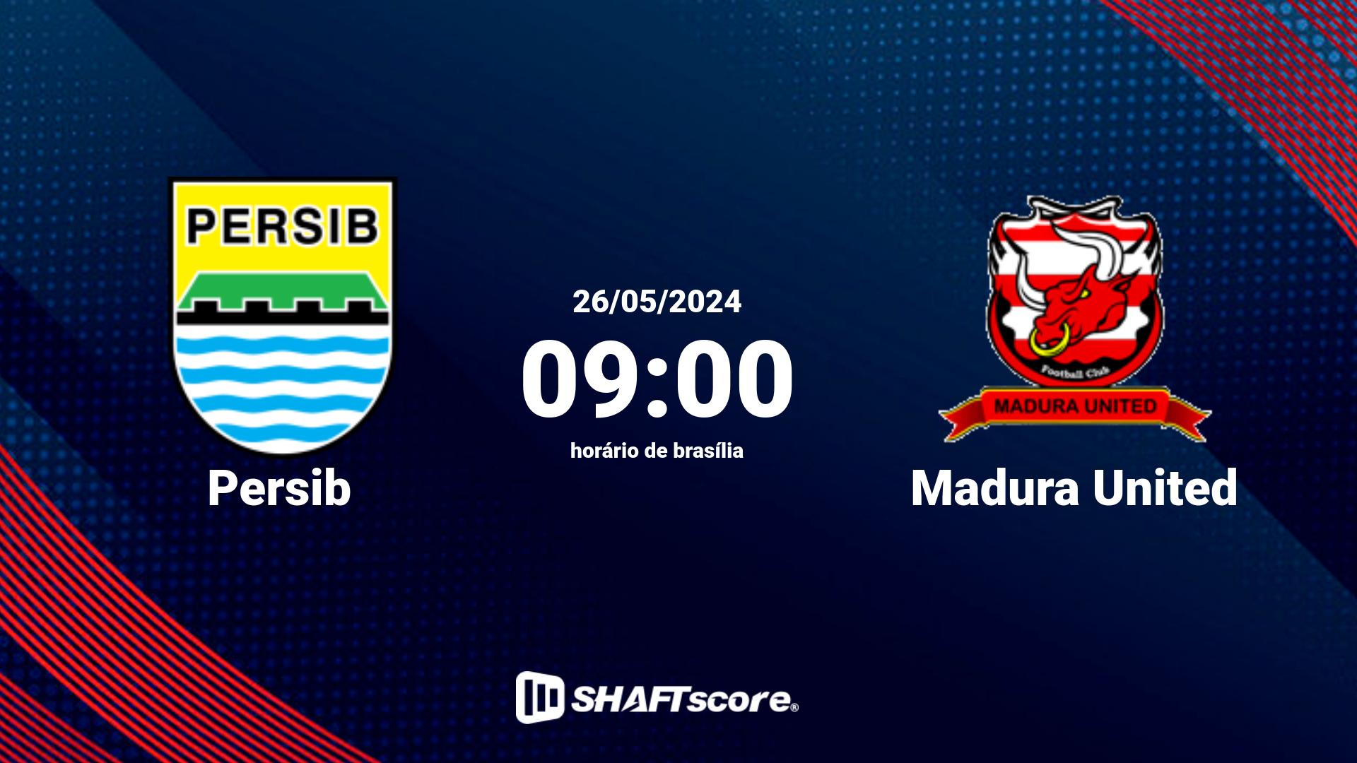 Estatísticas do jogo Persib vs Madura United 26.05 09:00