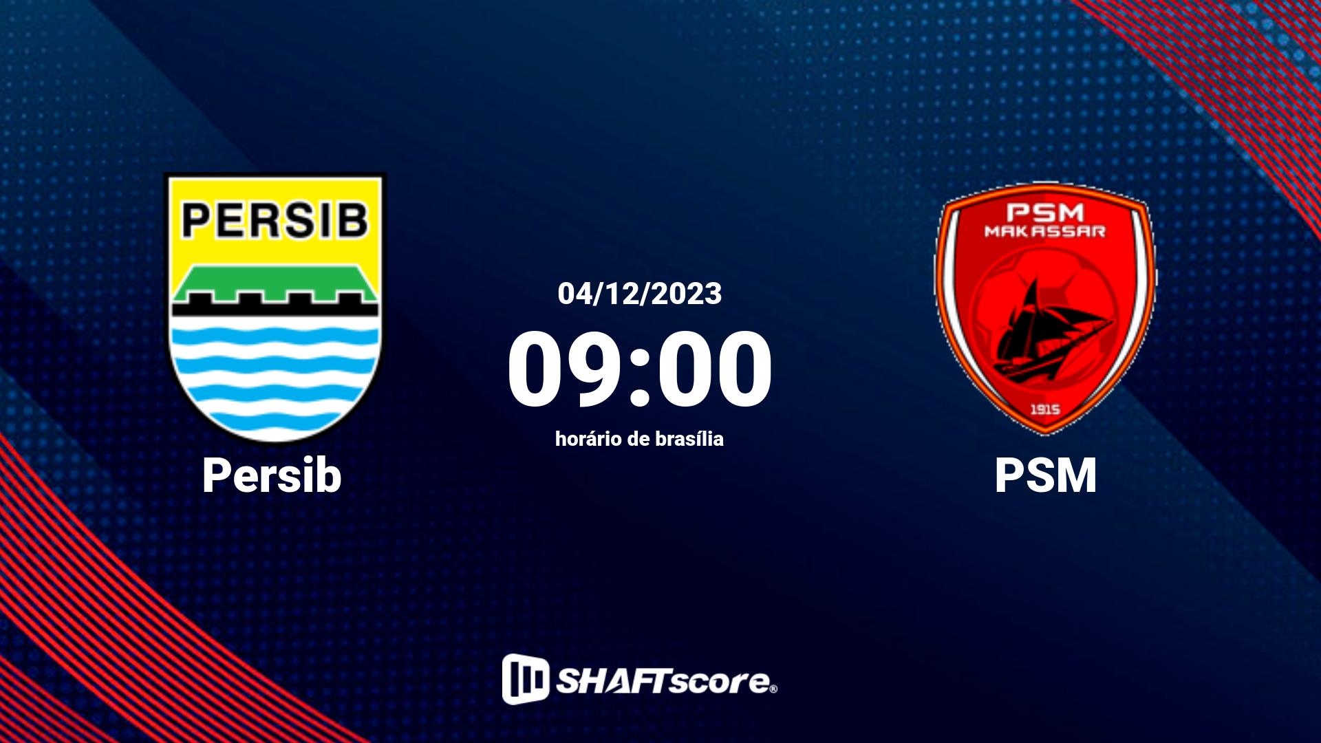 Estatísticas do jogo Persib vs PSM 04.12 09:00