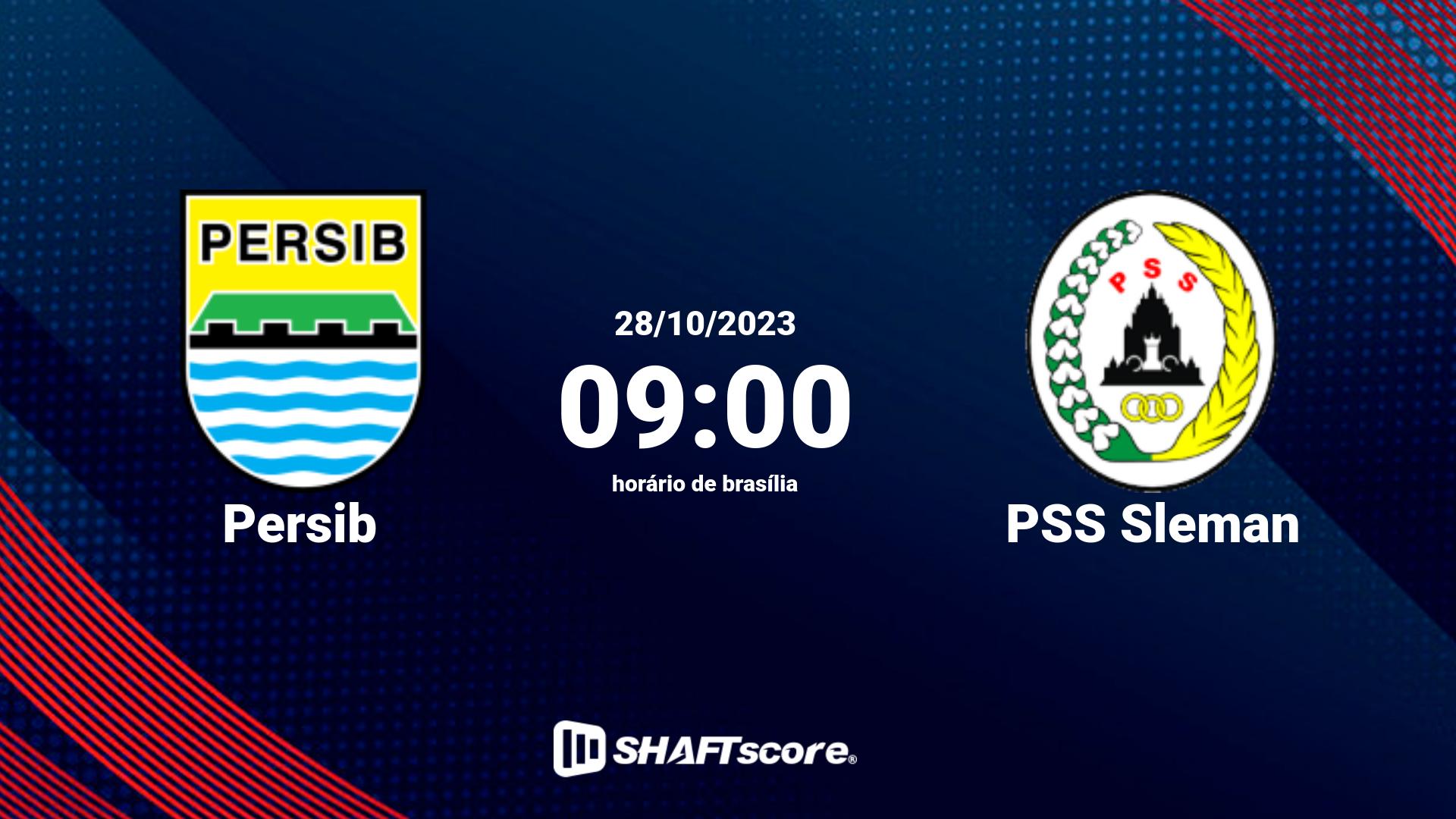 Estatísticas do jogo Persib vs PSS Sleman 28.10 09:00