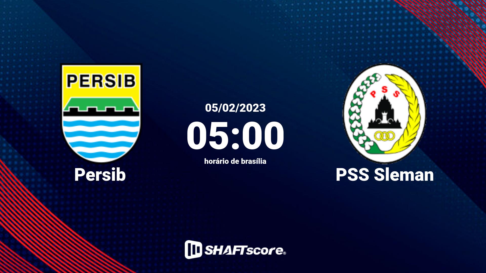 Estatísticas do jogo Persib vs PSS Sleman 05.02 05:00