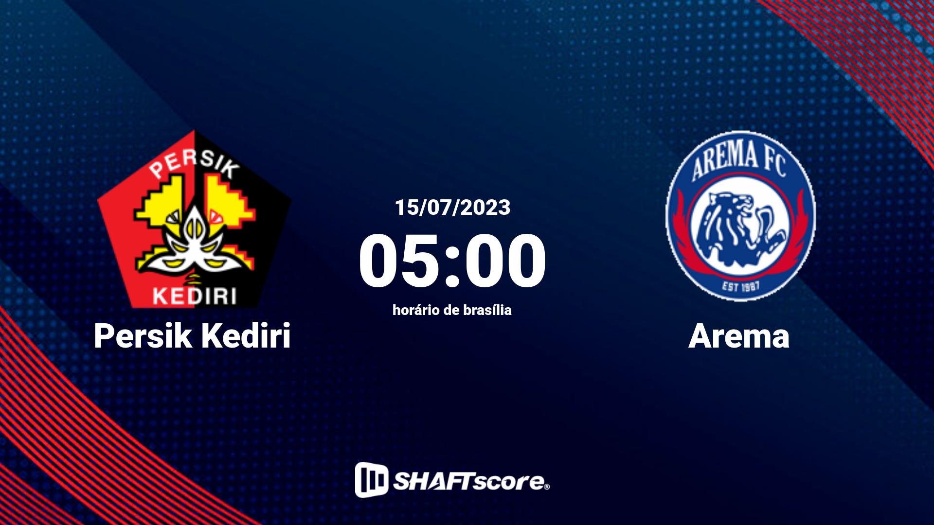 Estatísticas do jogo Persik Kediri vs Arema 15.07 05:00