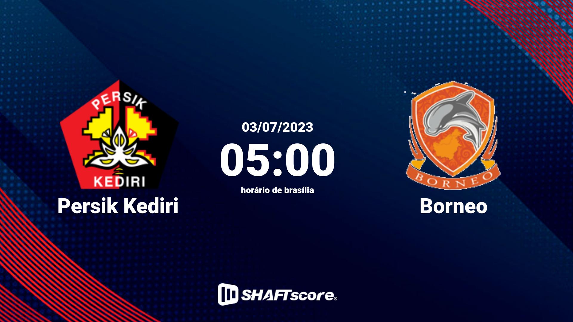 Estatísticas do jogo Persik Kediri vs Borneo 03.07 05:00