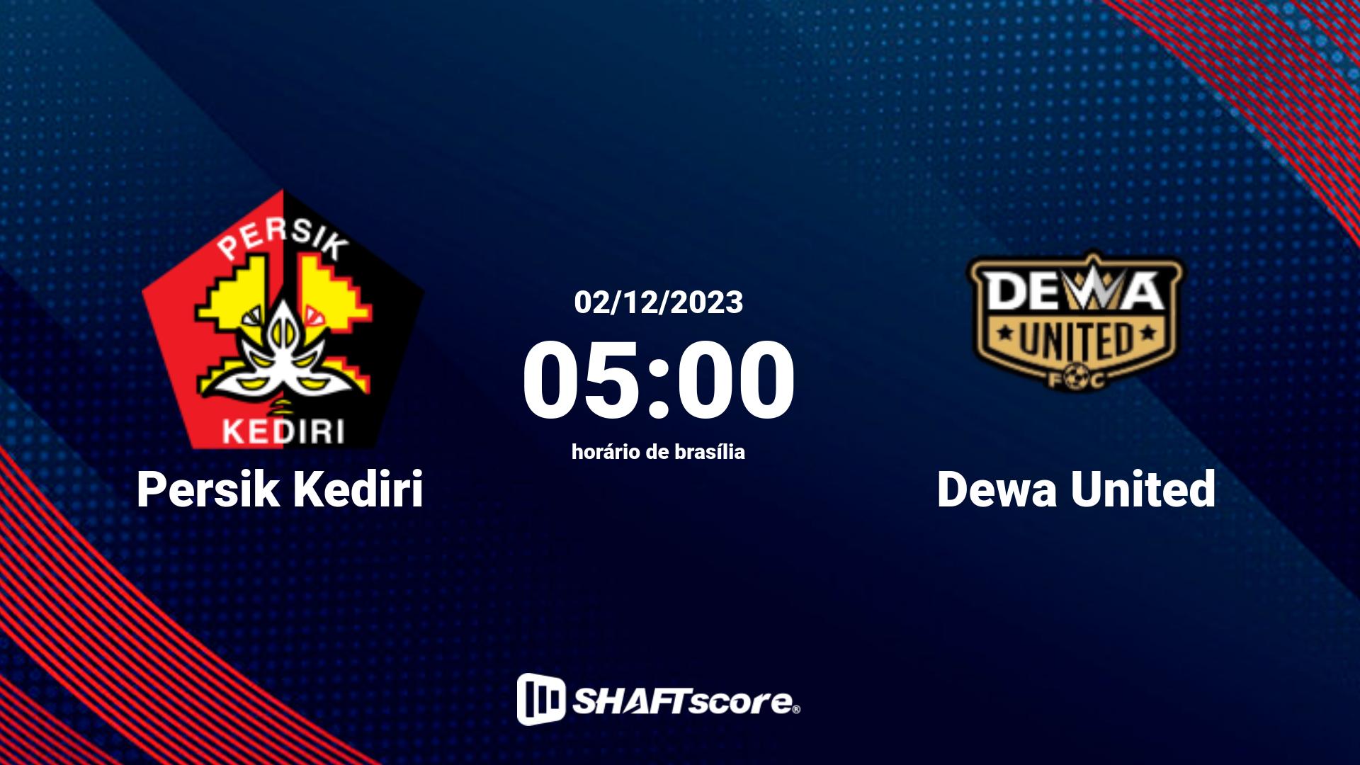 Estatísticas do jogo Persik Kediri vs Dewa United 02.12 05:00