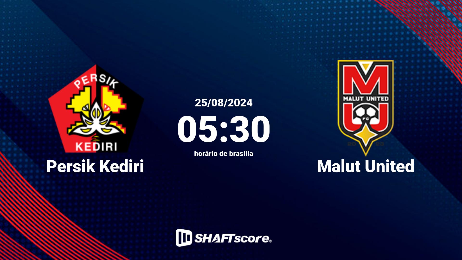 Estatísticas do jogo Persik Kediri vs Malut United 25.08 05:30