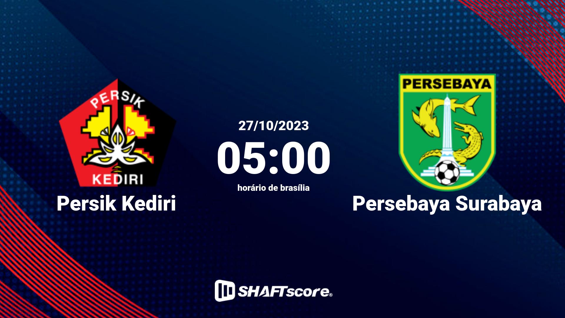 Estatísticas do jogo Persik Kediri vs Persebaya Surabaya 27.10 05:00