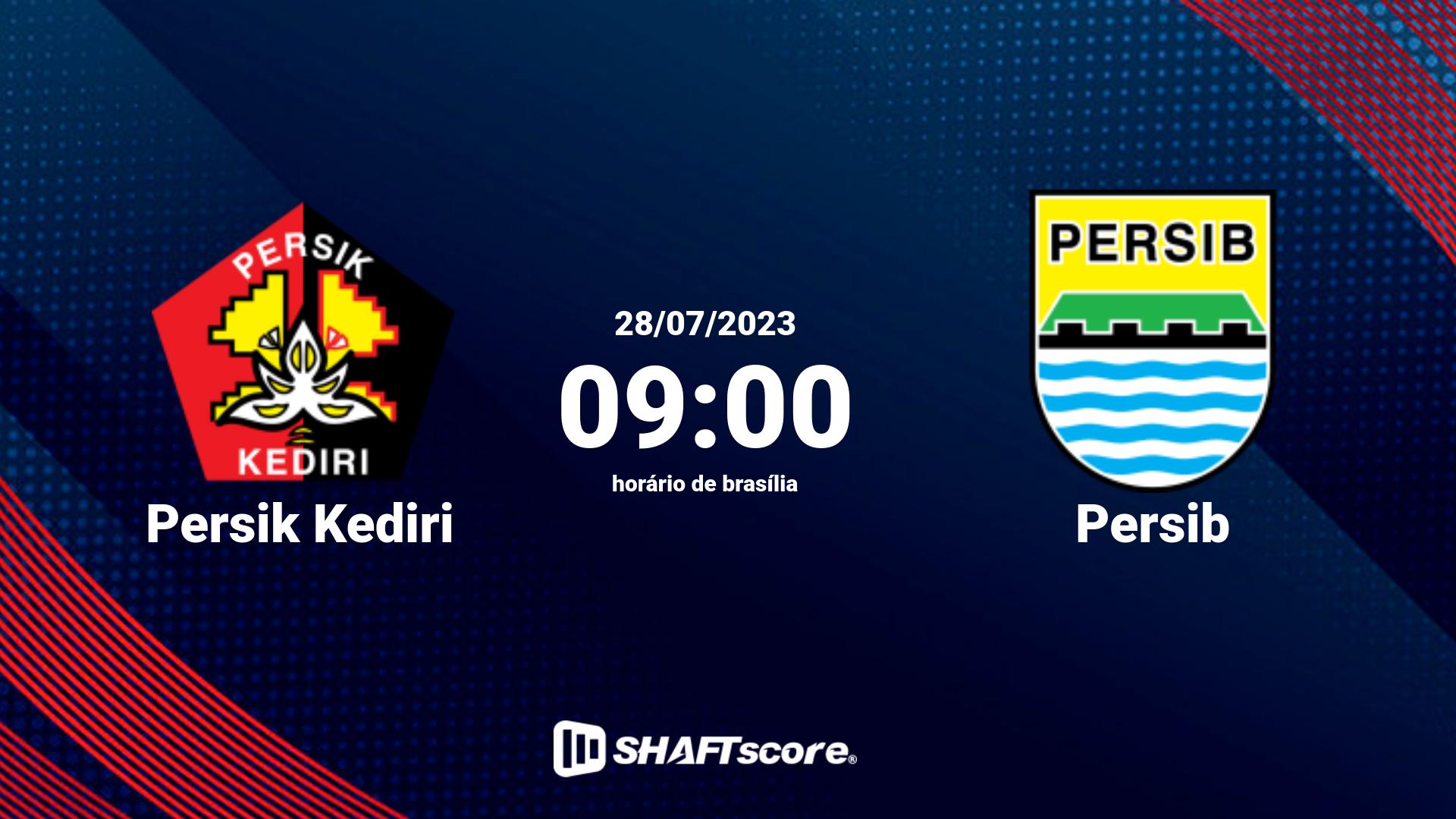 Estatísticas do jogo Persik Kediri vs Persib 28.07 09:00