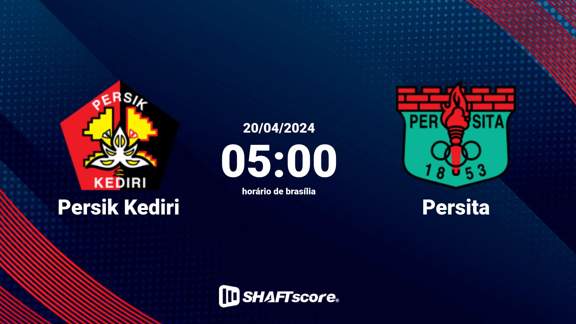 Estatísticas do jogo Persik Kediri vs Persita 20.04 05:00