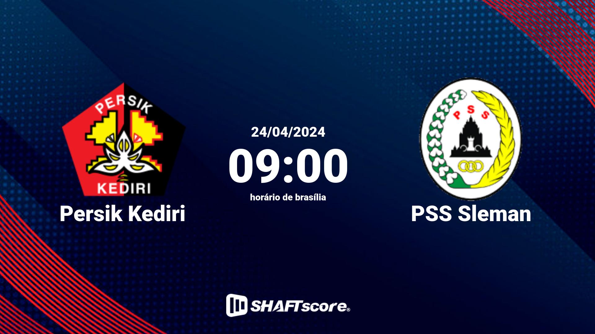 Estatísticas do jogo Persik Kediri vs PSS Sleman 24.04 09:00