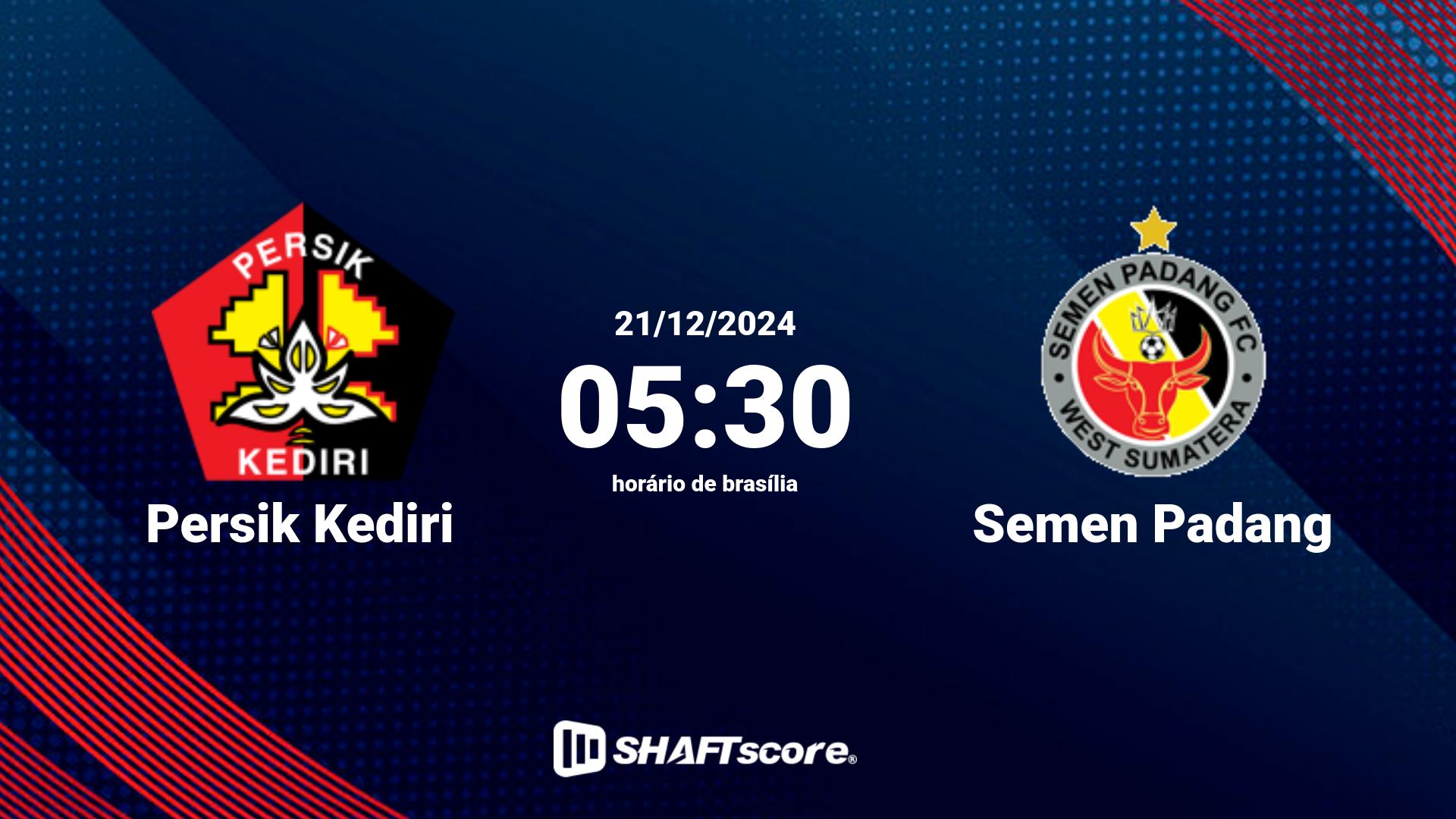 Estatísticas do jogo Persik Kediri vs Semen Padang 21.12 05:30