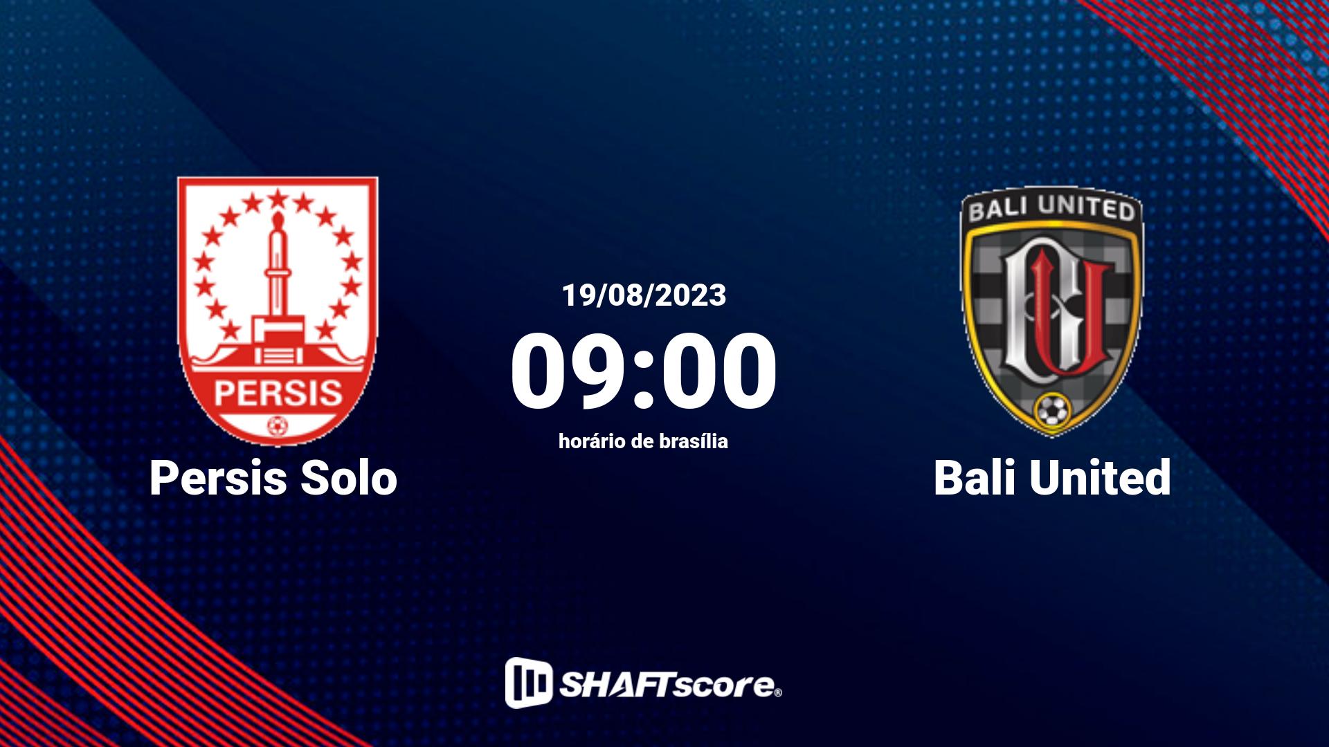 Estatísticas do jogo Persis Solo vs Bali United 19.08 09:00